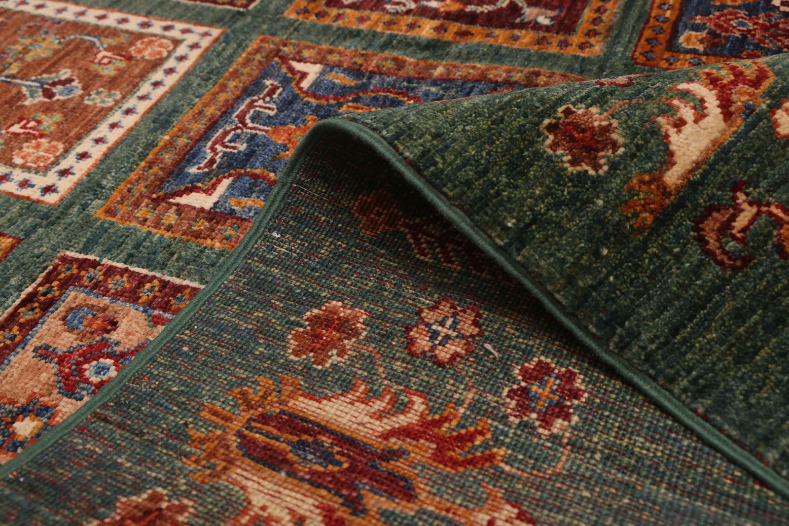 Traditional Hand-Knotted Geometric Carpet 5’1″ x 6’7″ Oriental Wool Area Rug