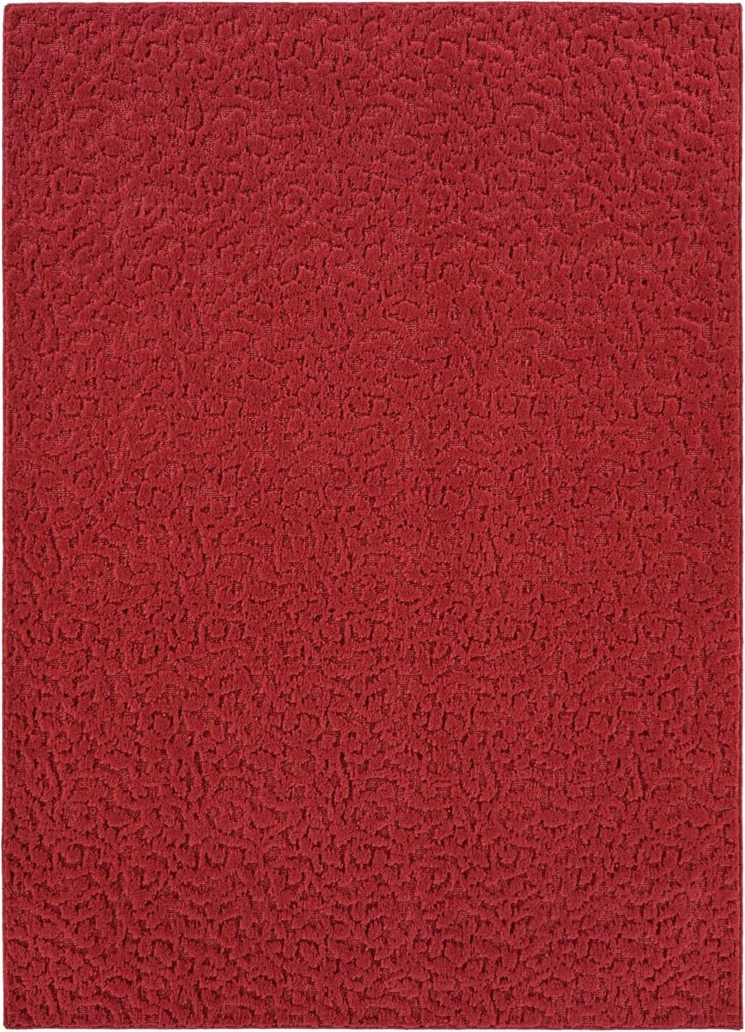 Ivy 12 Ft. X 15 Ft. Chili Red Geometric Solid Color Area Rug – Durable, Stylish,