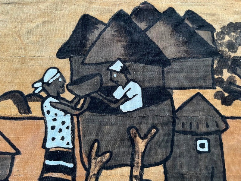 Mud Cloth Handmade Tapestry,Large Tapestry,Batik African Painting Tapesty,4×6 ft