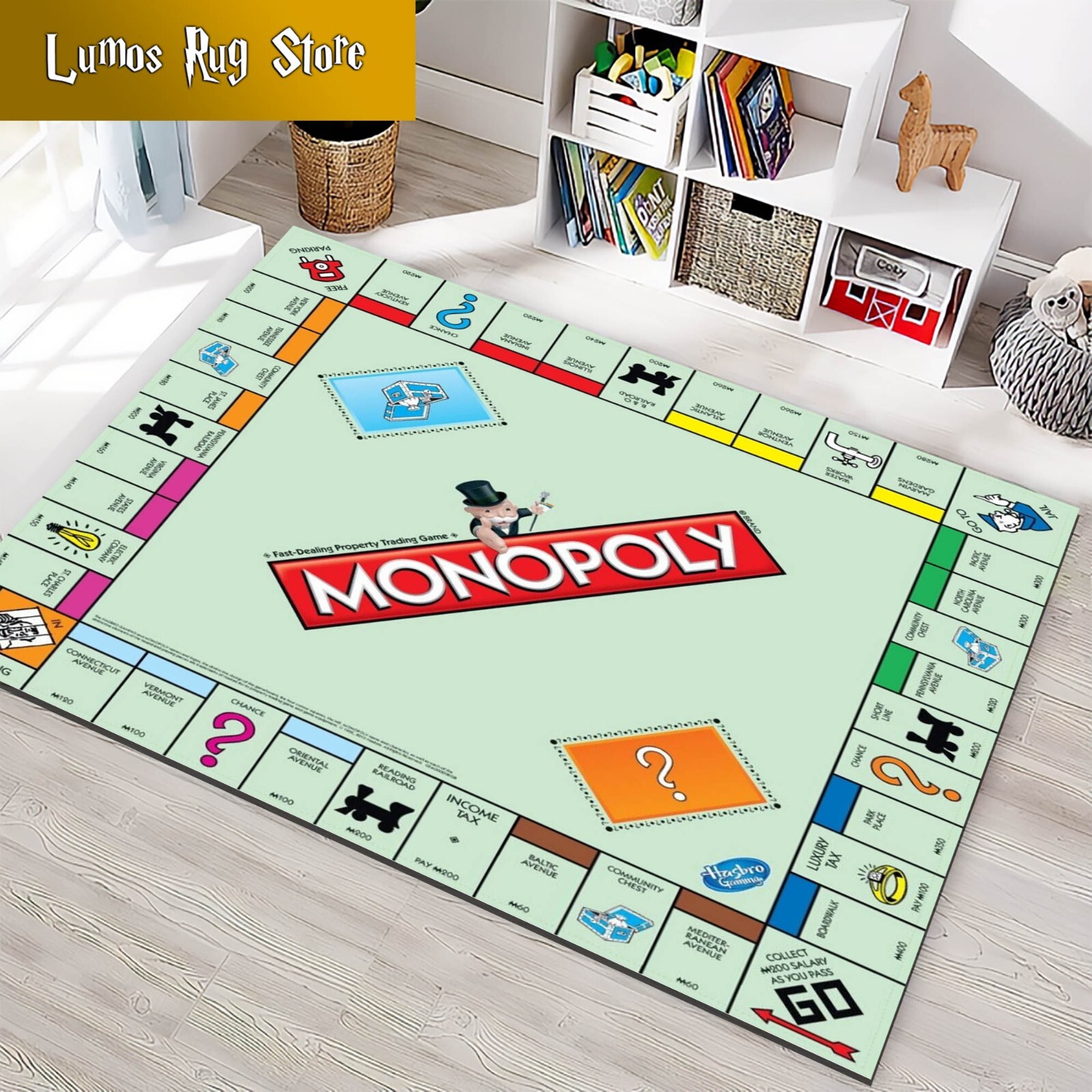 Monopoly Rug, Board Game Rug, Monopoly Game Rug, Entertainment Rug, Kids Rug