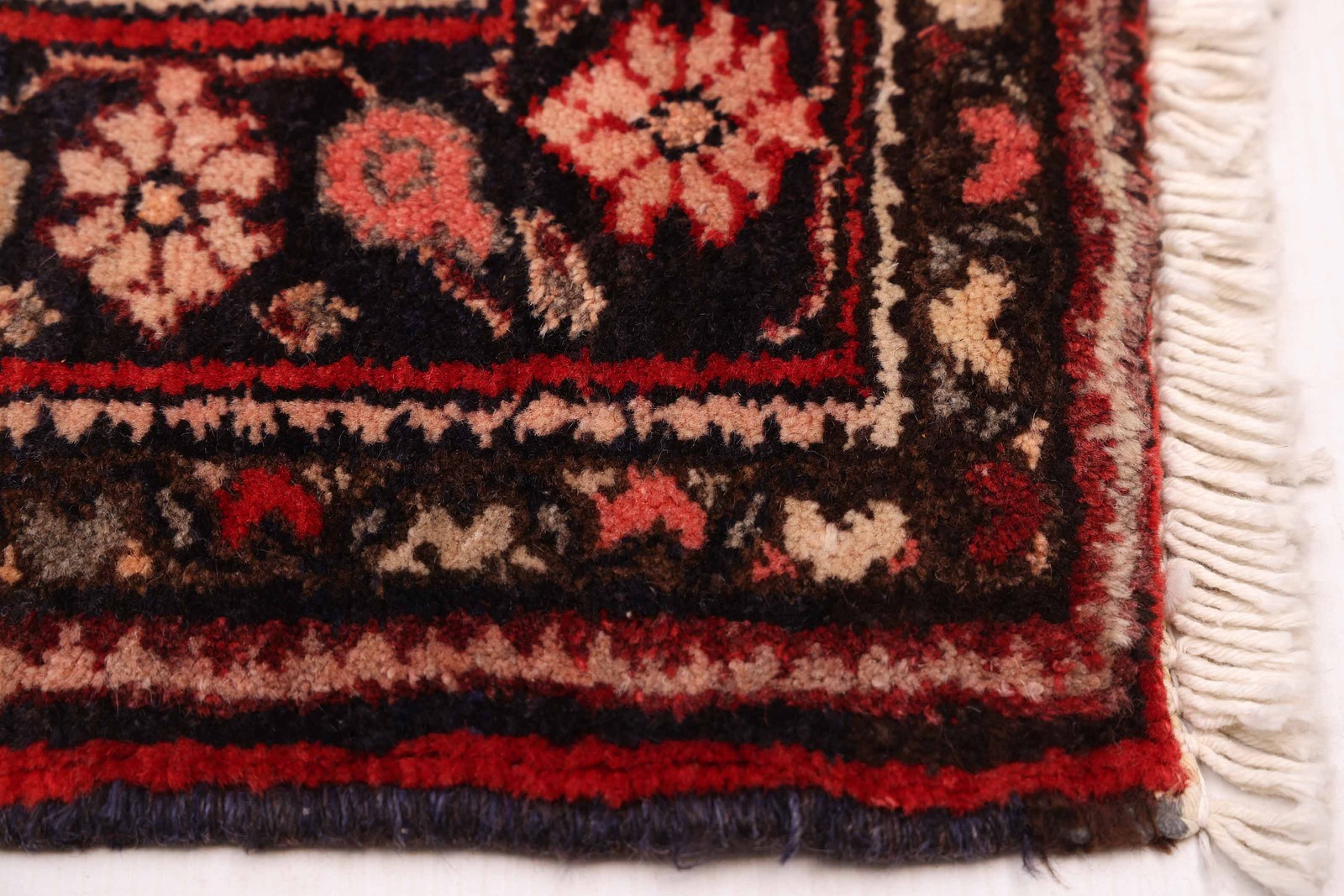 3’10” x 14’3″ Vintage Hand-knotted Runner Rug Traditional Oriental Wool Carpet