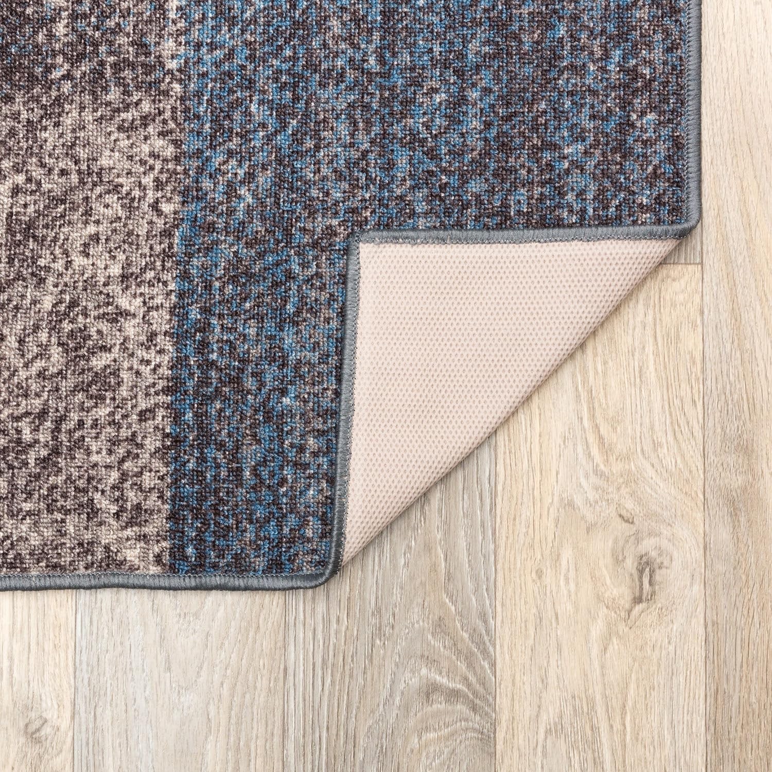 Rugshop Modern Boxes Design Non-Slip Non-Skid Carpet Mat Area Rug For