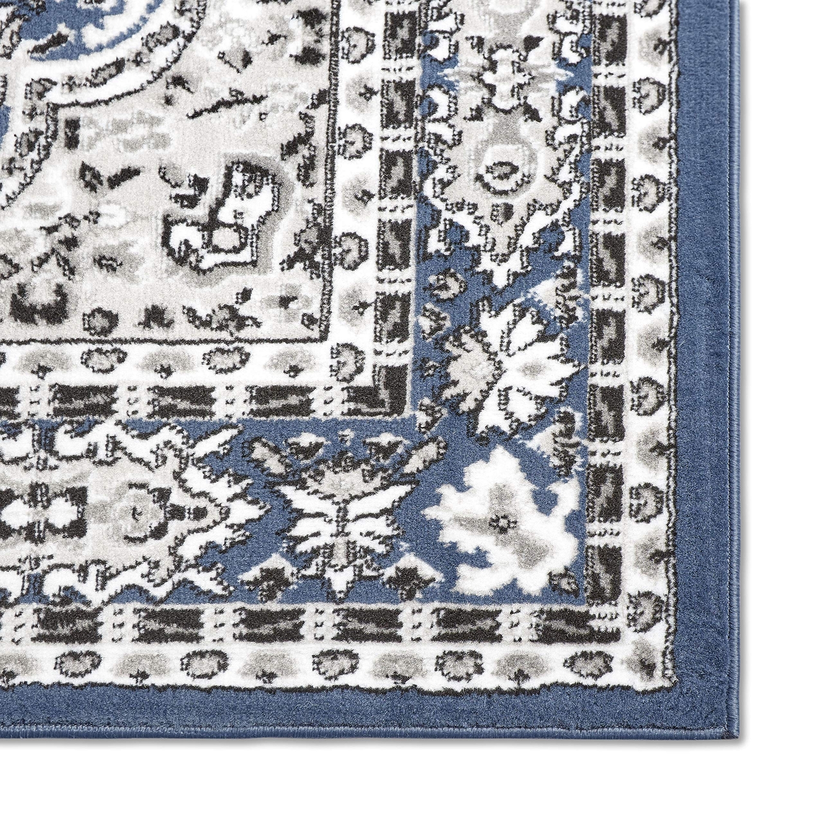 Home Dynamix Premium Sakarya Traditional Medallion Border Area Rug, Midnight …