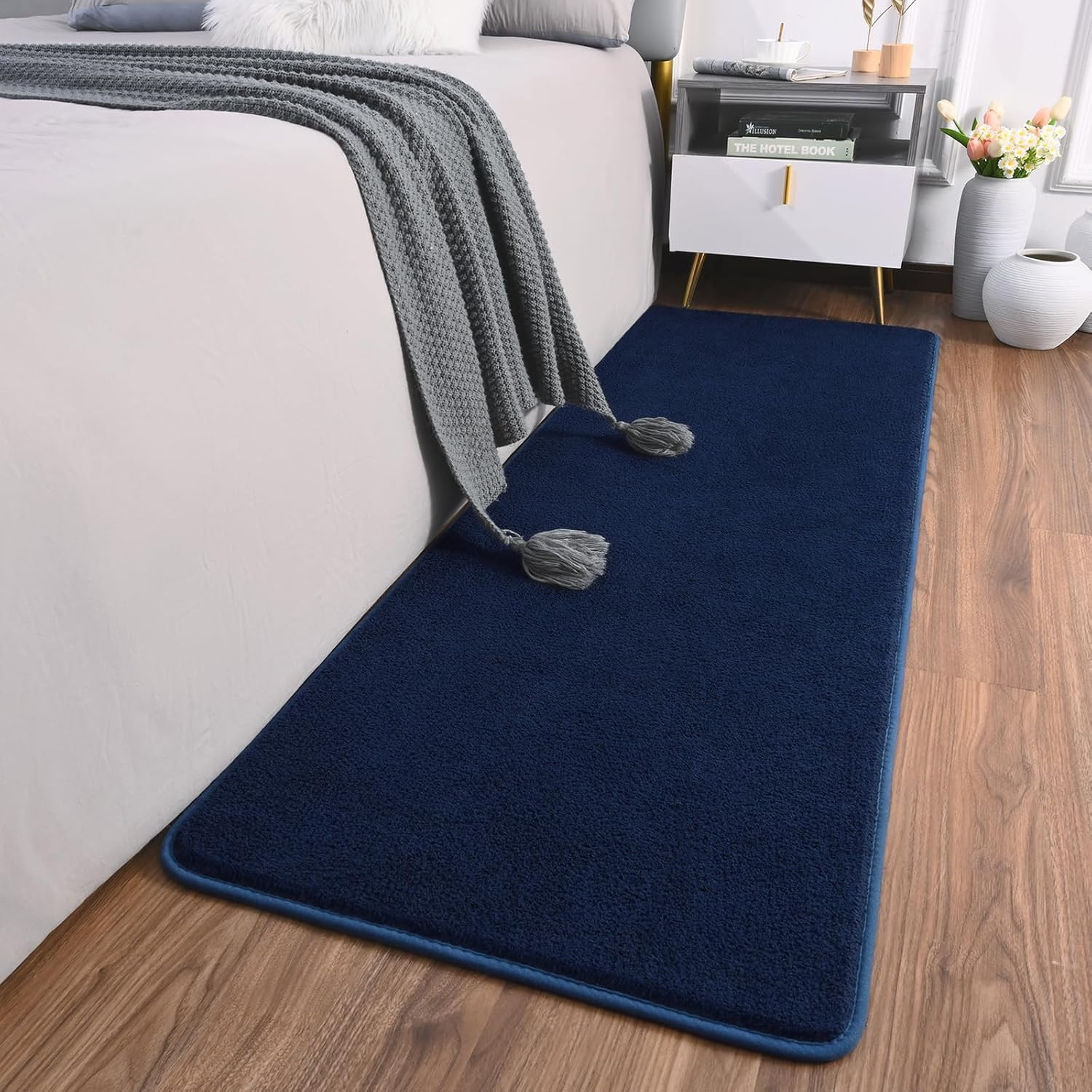 AROGAN Shag Runner Rug for Hallways, 2X6 Feet Washable Rugs with Memory Foam for