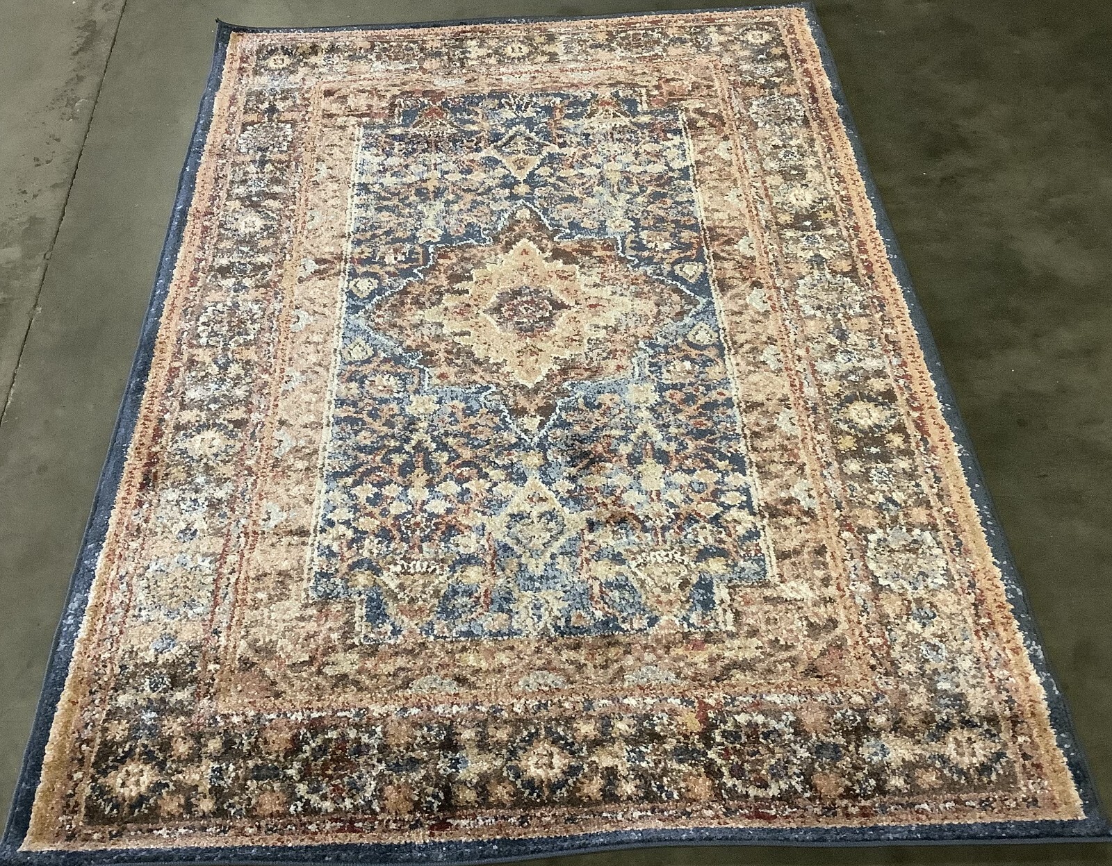 NAVY / BROWN 4′ X 6′ Flaw in Rug, Reduced Price 1172666370 BIJ652N-4
