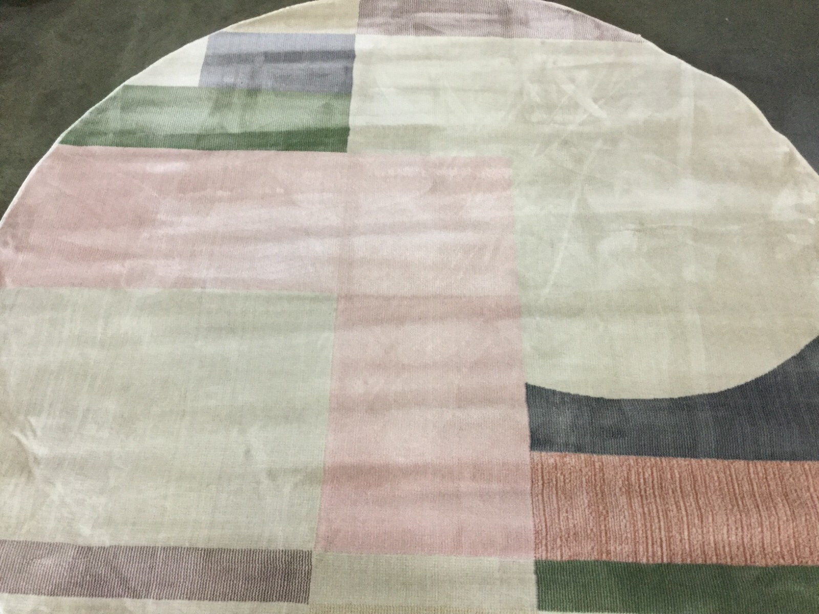 PINK 5′-3″ X 5′-3″ Round Back Stain Rug, Reduced Price 1172659591 ORW301C-5R