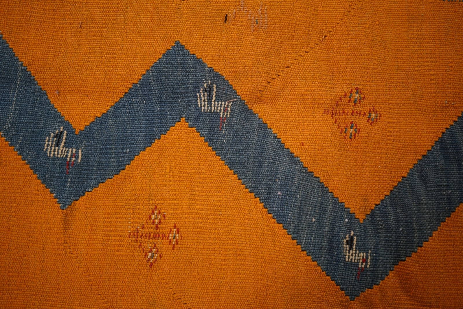 Vintage Flat weave Nomadic Wool Vegetable Dye Kilim Qashqaii Reversible Rug 5×6
