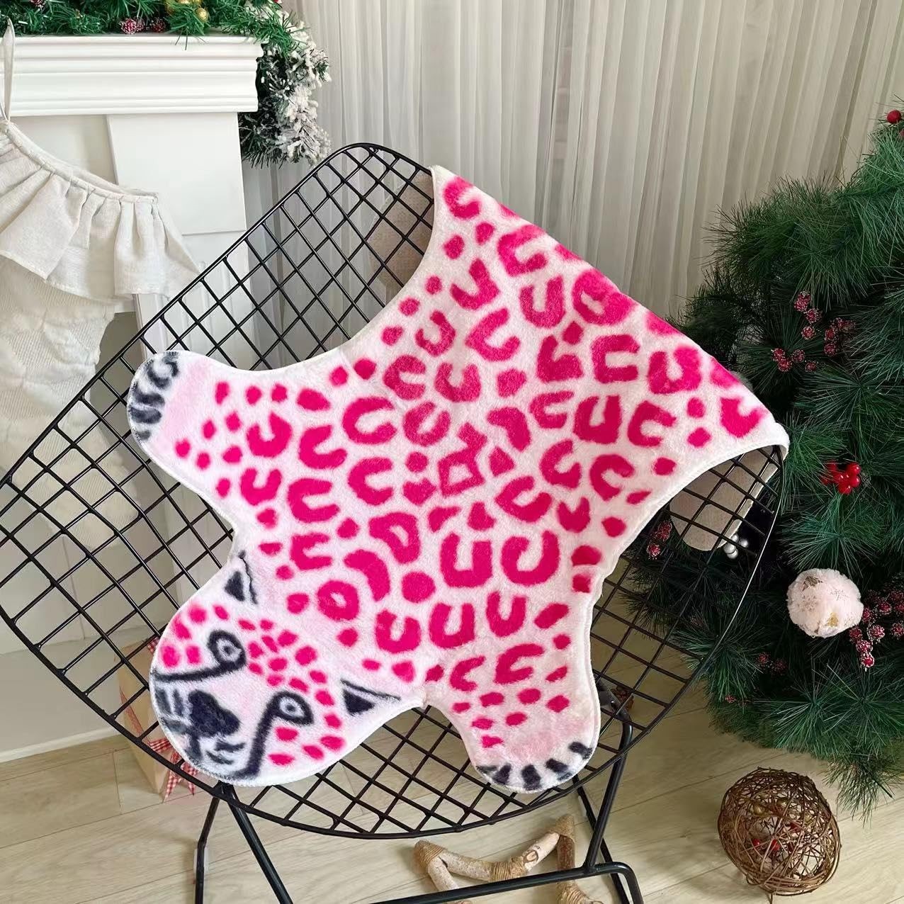 Yingda1992 Leopard Print Rug Faux Animal Printed Cowhide Skin Rug Cheetah Area
