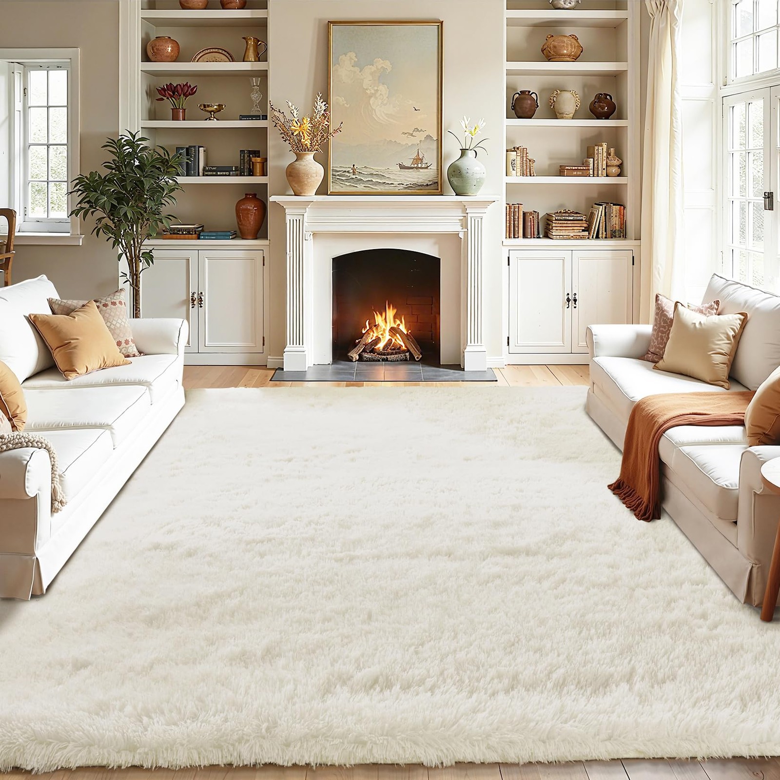LEDODO Fluffy Area Rugs Bedroom – Soft Plush Shag Rug Living Room Nursery Kids