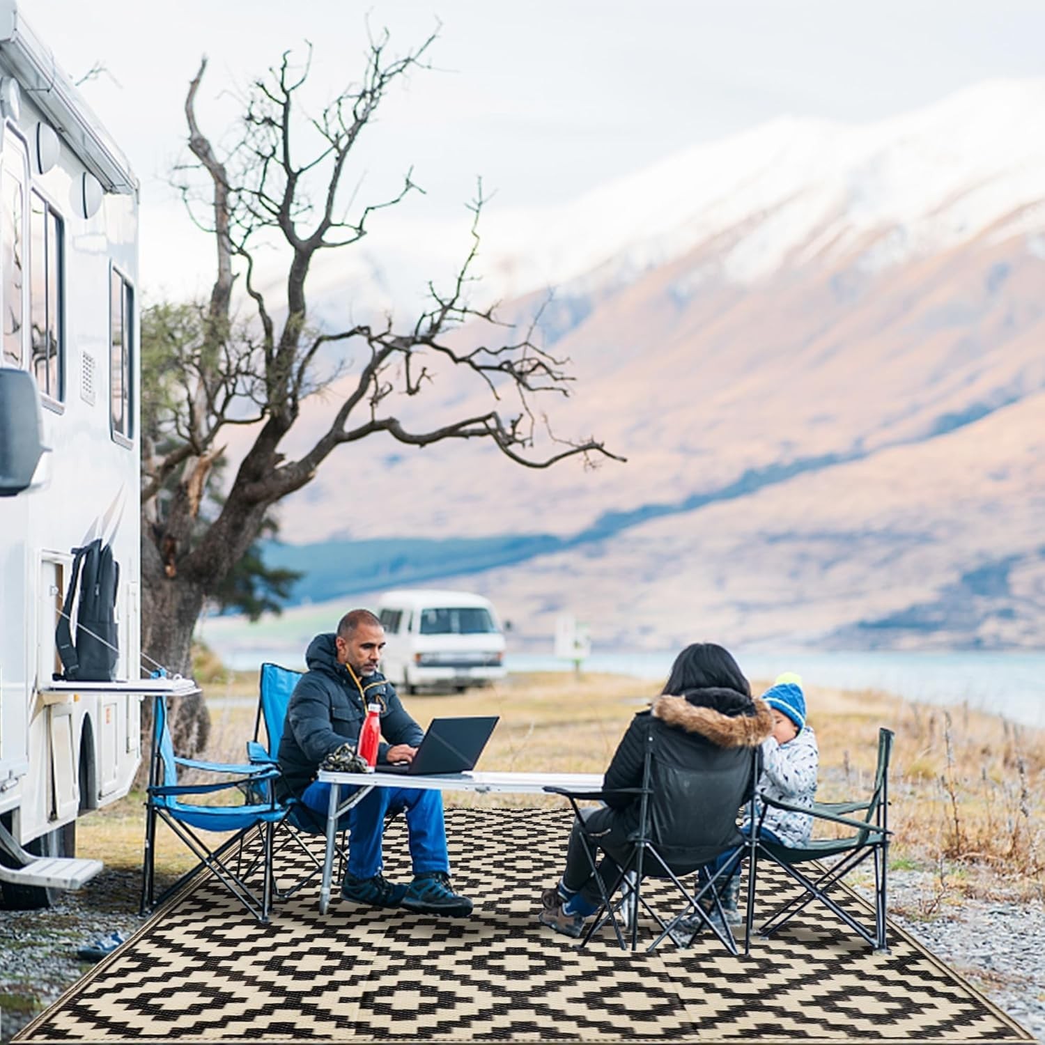 Durable 4′ x 6′ Reversible Mat – Water Resistant & UV Protected for Outdoors