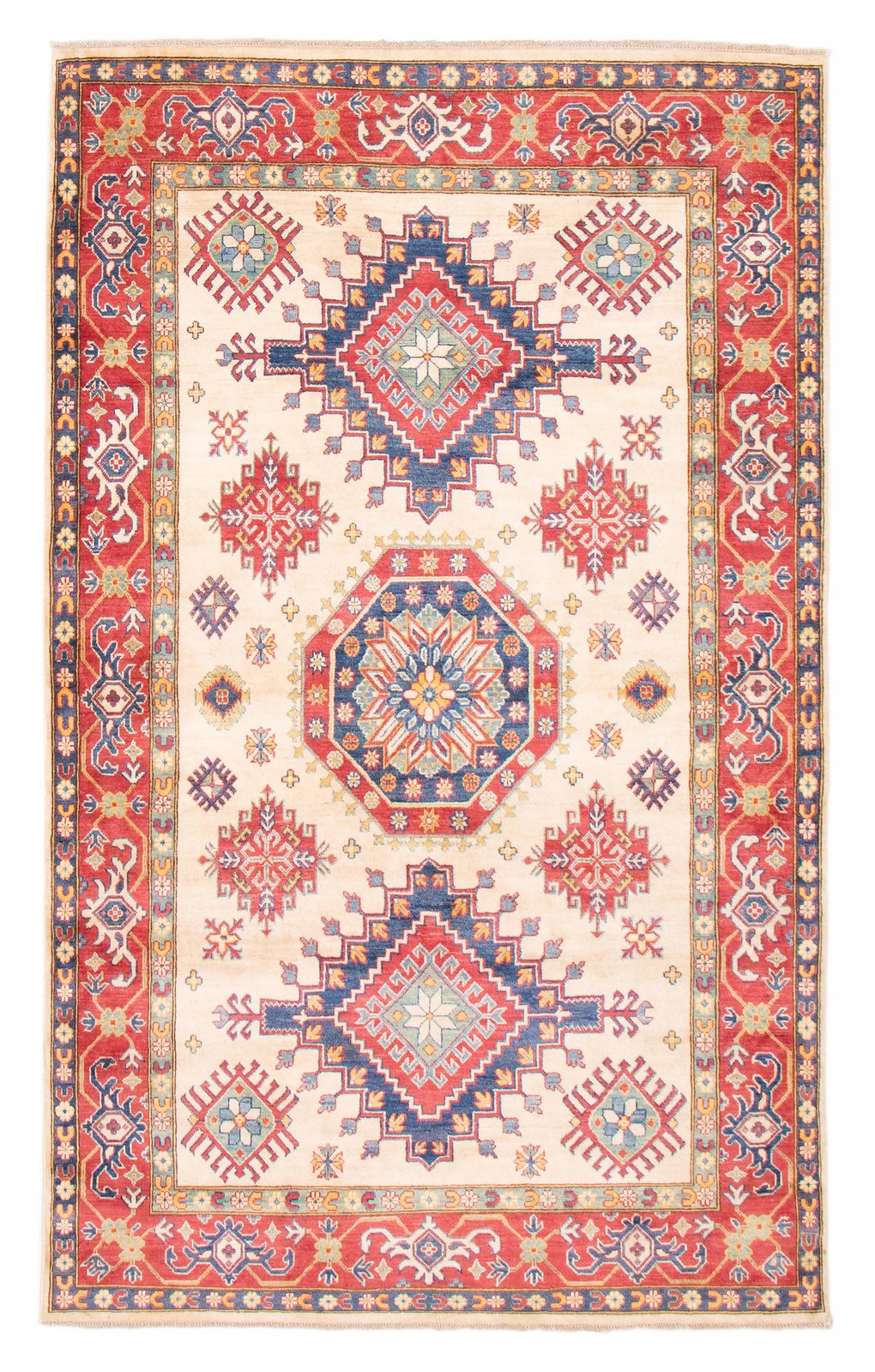 Hand Knotted Area Rug 6’6″ x 9’10” Traditional Oriental Wool Carpet