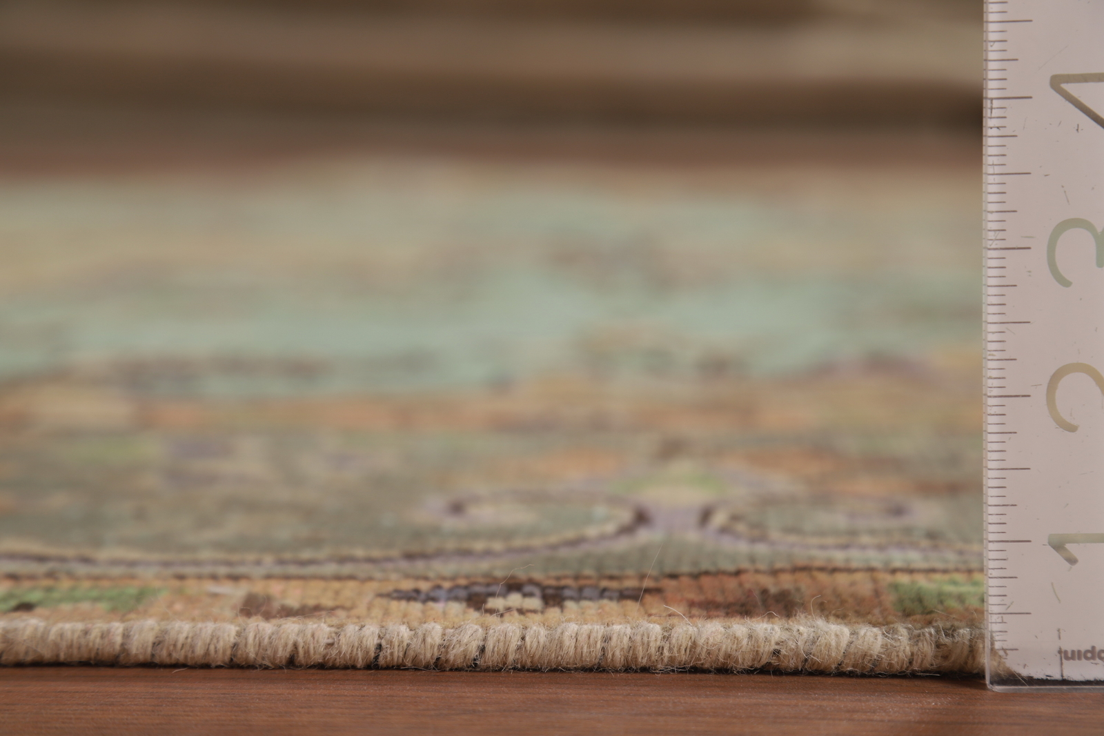 Aqua Green Medallion Tebriz Floral Area Rug 6×9 Wool Hand-knotted Room Size Rug