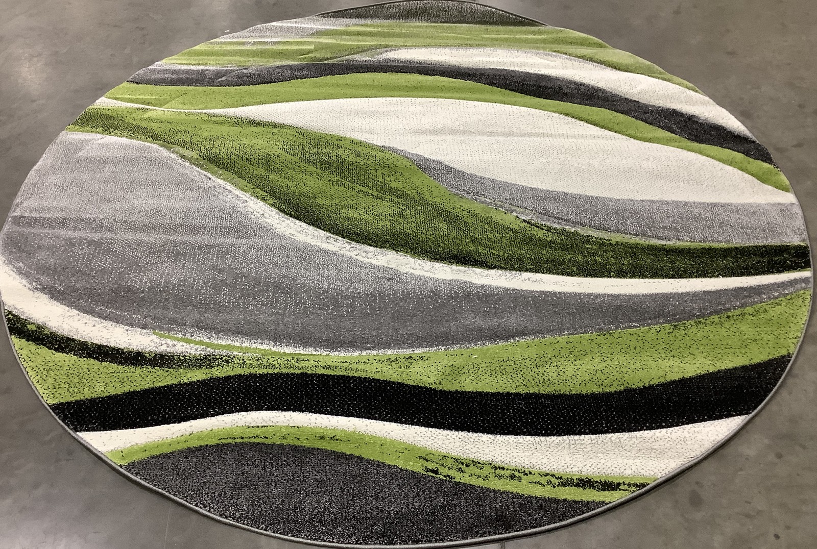GREY / GREEN 8′-0″ x 8′-0″ Binding Stain Rug Reduced Price 1172686066 HLW766Y-8R