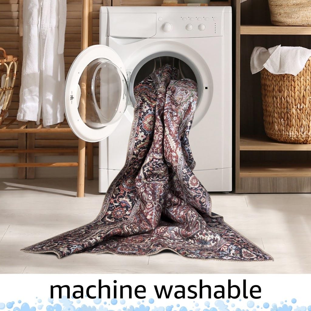 3×5 Rug – Machine Washable Entry Rug with Non-Slip Backing, Ideal for Enteryw…
