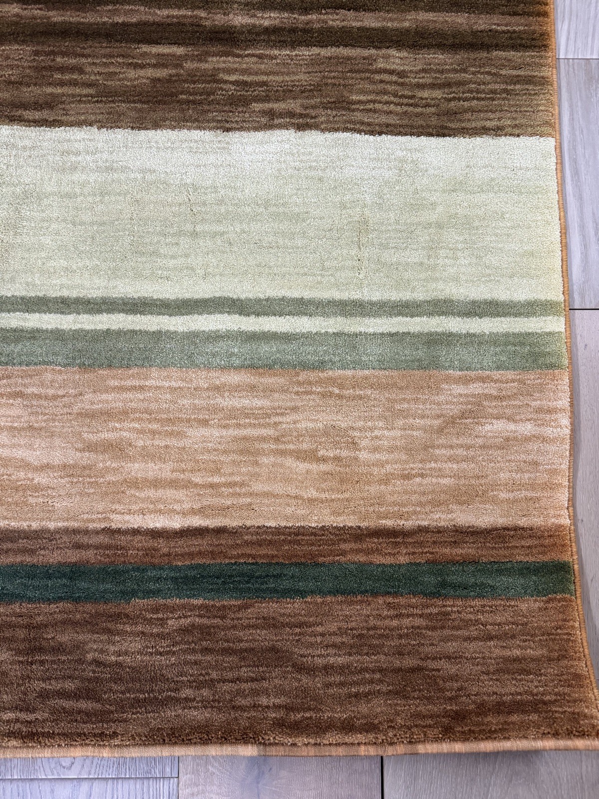 Karastan Resort Coll. Calypso Stripe 5’3×8′ 100% Eversoft Nylon area rug ::NEW::