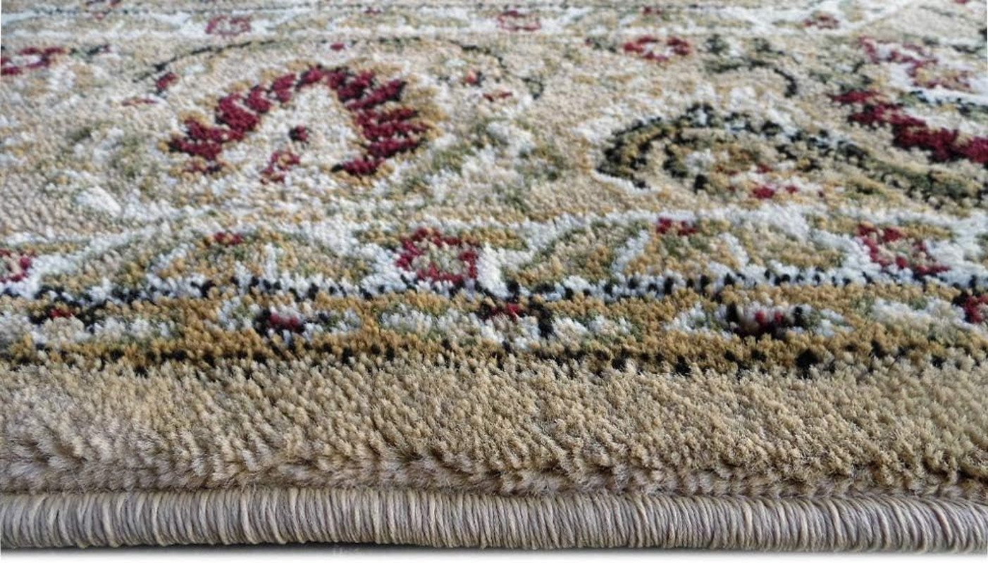 Elegant Ivory Octagon Area Rug – 7’3″ x 7’3″ Traditional Design