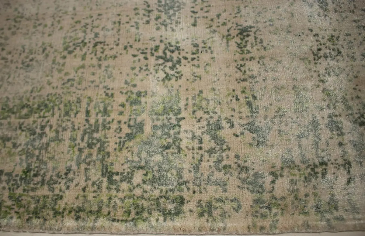 Floral Distressed Green Beige Modern 4X6 Hand-Loomed Area Rug Home Decor Carpet