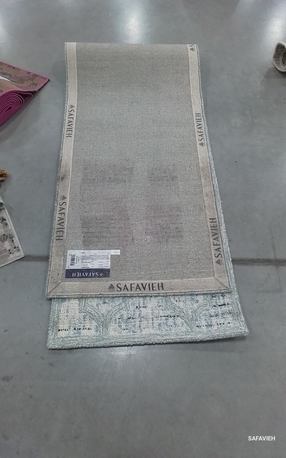 IVORY / TURQU 2′-3″ x 10′-0″ Back Stain Rug Reduced Price 1172762058 ABT474K-210
