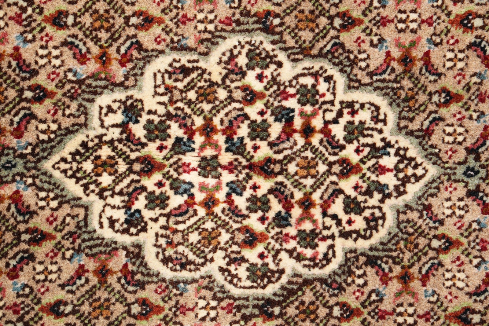6.5 x 10 Perrsian Tabriiz Mahii Rug Wool and Silk Irran #F-4218