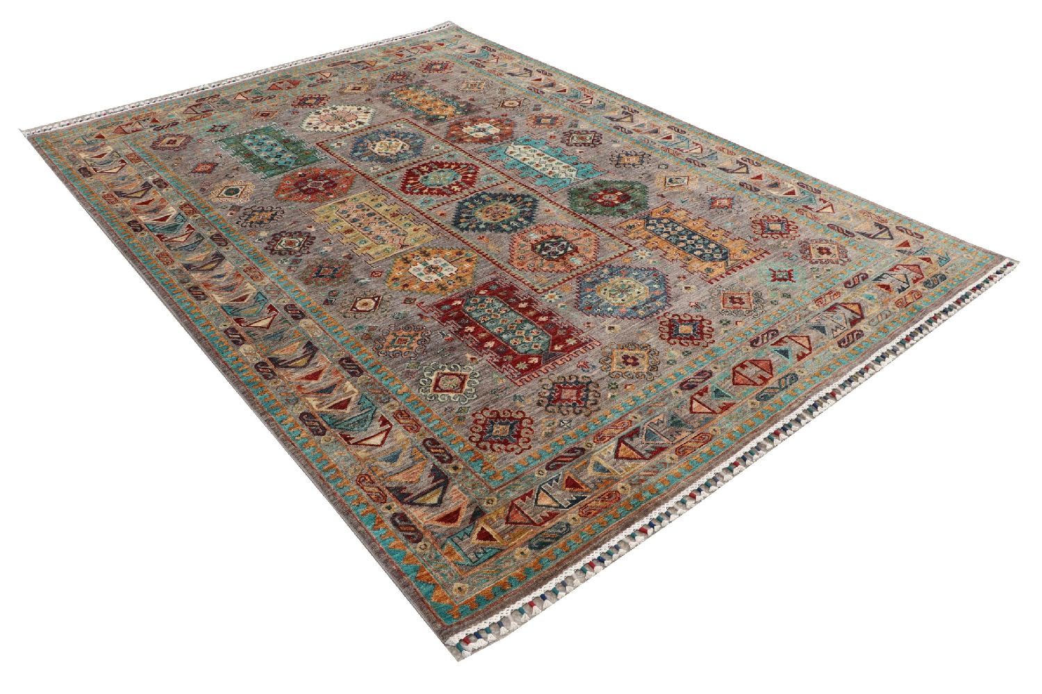 Afghan Ziegler Khorjin Ariana Modern Rug Gray 200×300 Hand-knotted Unique!