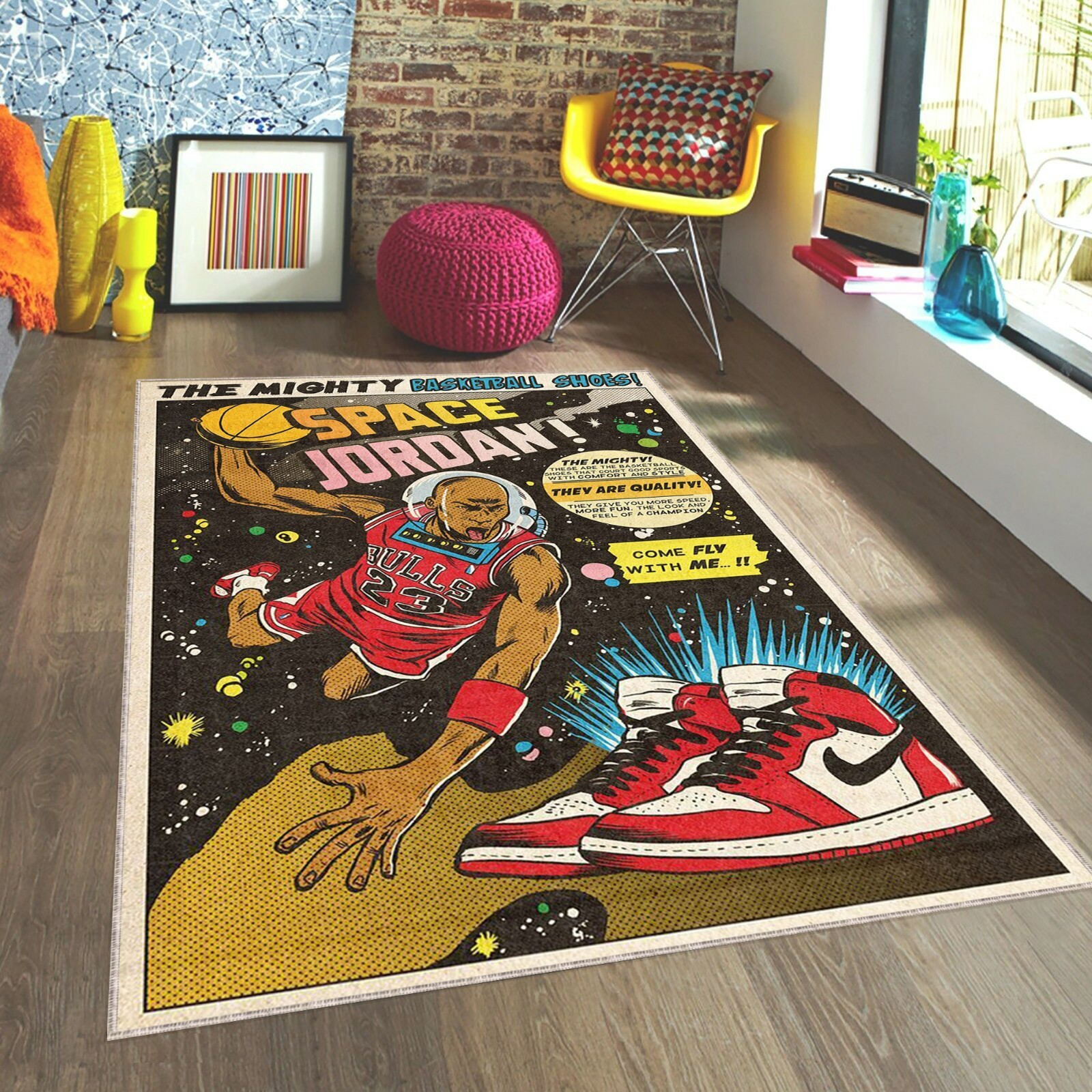 Sneakers Rug, Sneaker, Sneaker Shoes Rug, Flying Man, Basketball Shoes Carpet