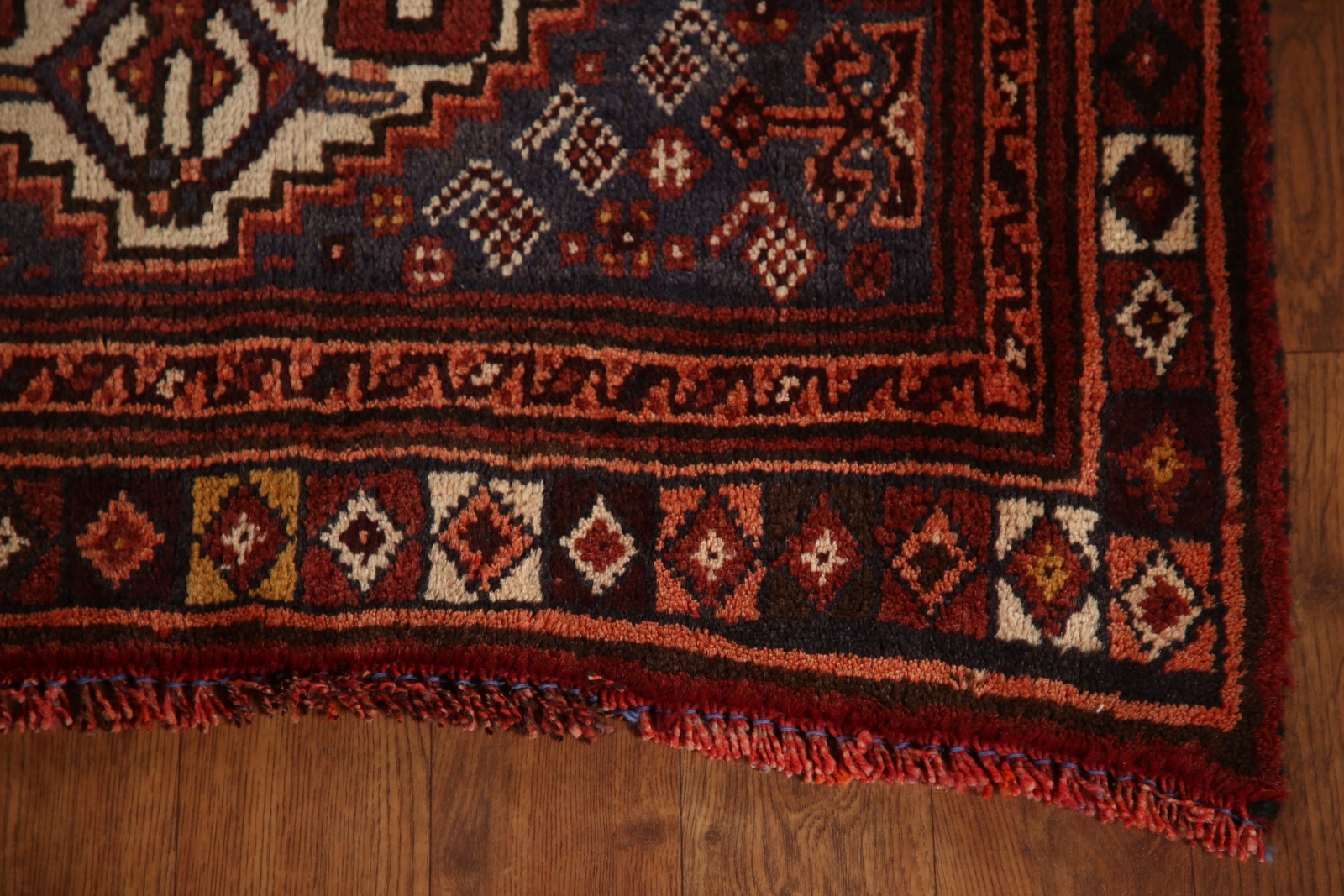 Vintage Geometric Kashkoli/ Abadeh Tribal Rug 5’x7′ Wool Hand-knotted Nomad Rug