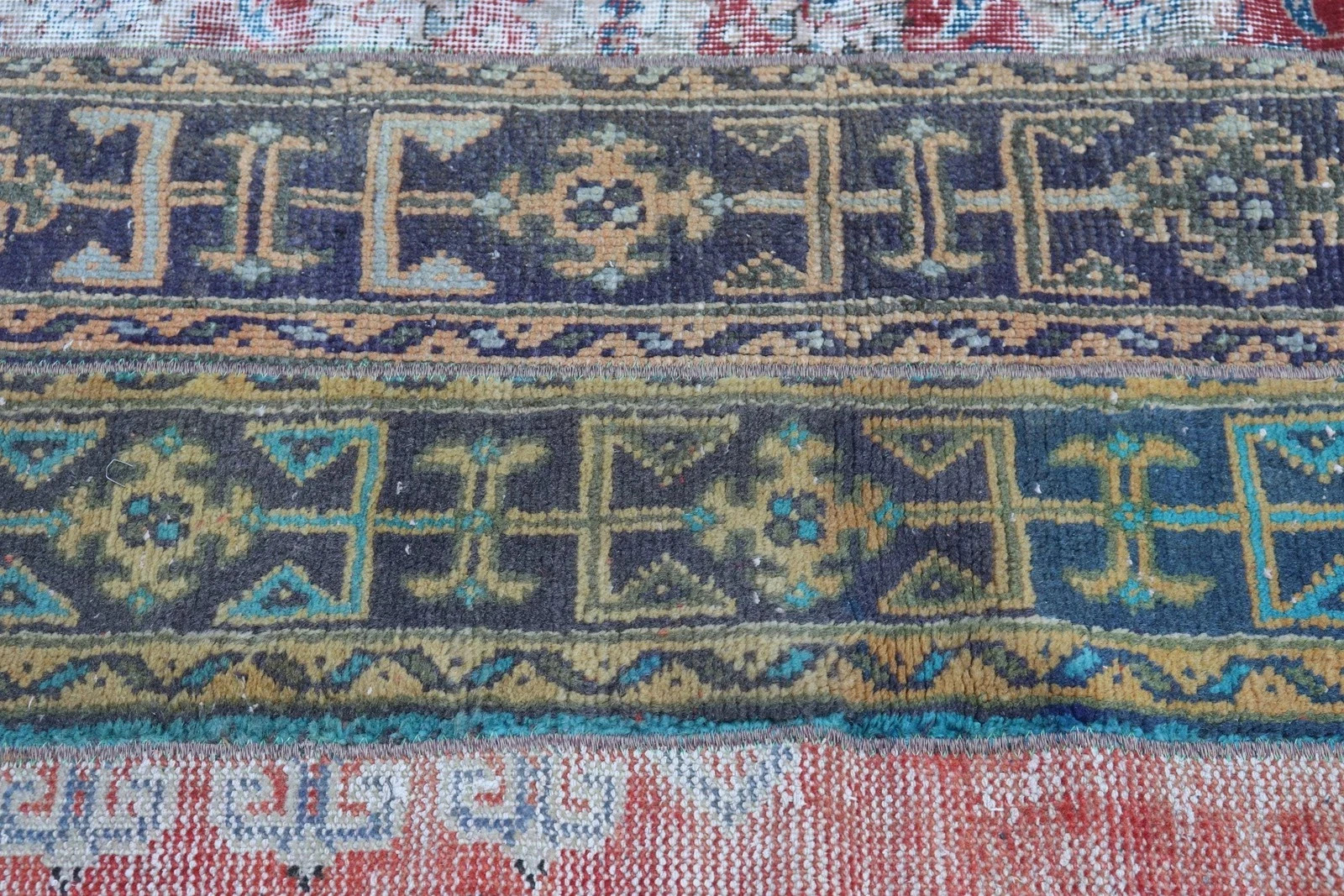 Vintage 2,9×8,4 ft Runner Rug, Turkish Rug, Rainbow Moroccan Rug