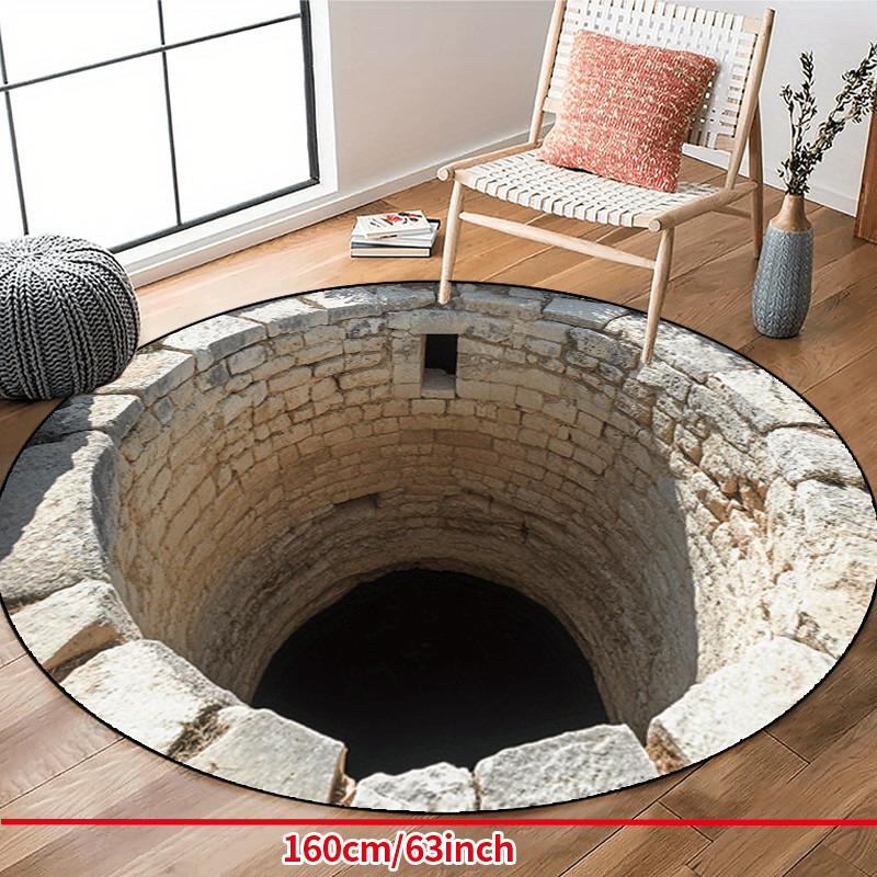 1pc Soft Fluffy Nonslip Resistant Round Rug Machine Washable Carpet Home Decor √