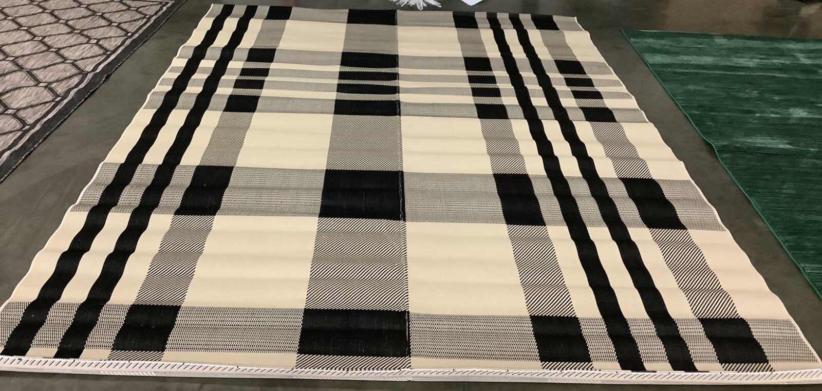 BLACK / BONE 9′ X 12′ Missing Thread Rug, Reduced Price 1172665726 CY6201-216-9