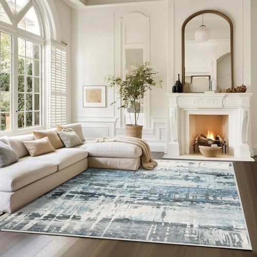 6×9 Soft Washable Area Rugs for Living Room and Bedroom, Non-Slip Stain