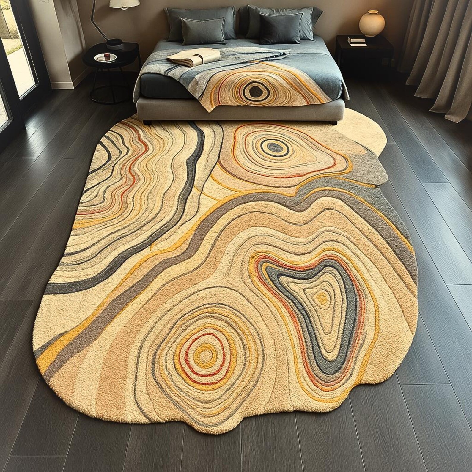 Designer Rug | Irregular Rug | Wool area Rugs | Living Room Rug | Tufted A28