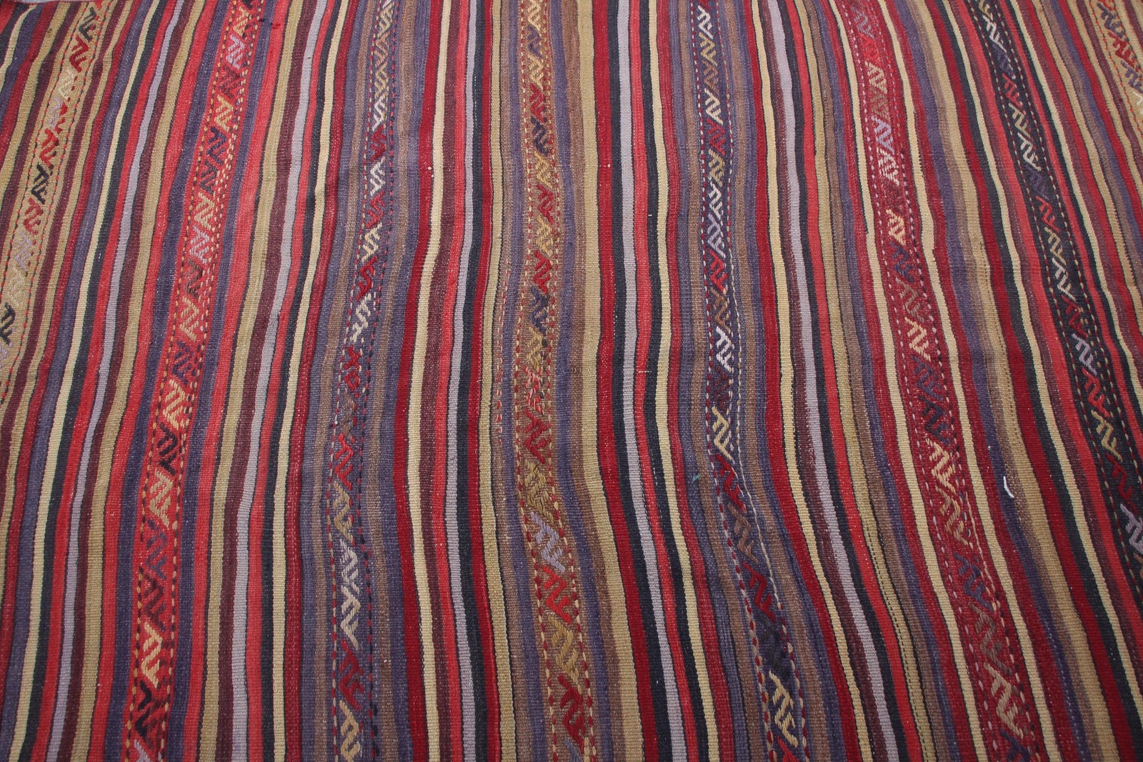 Turkish Rug, 4,6×11,2 ft Large Vintage Rug, Kilim Red Green Oriental Rug