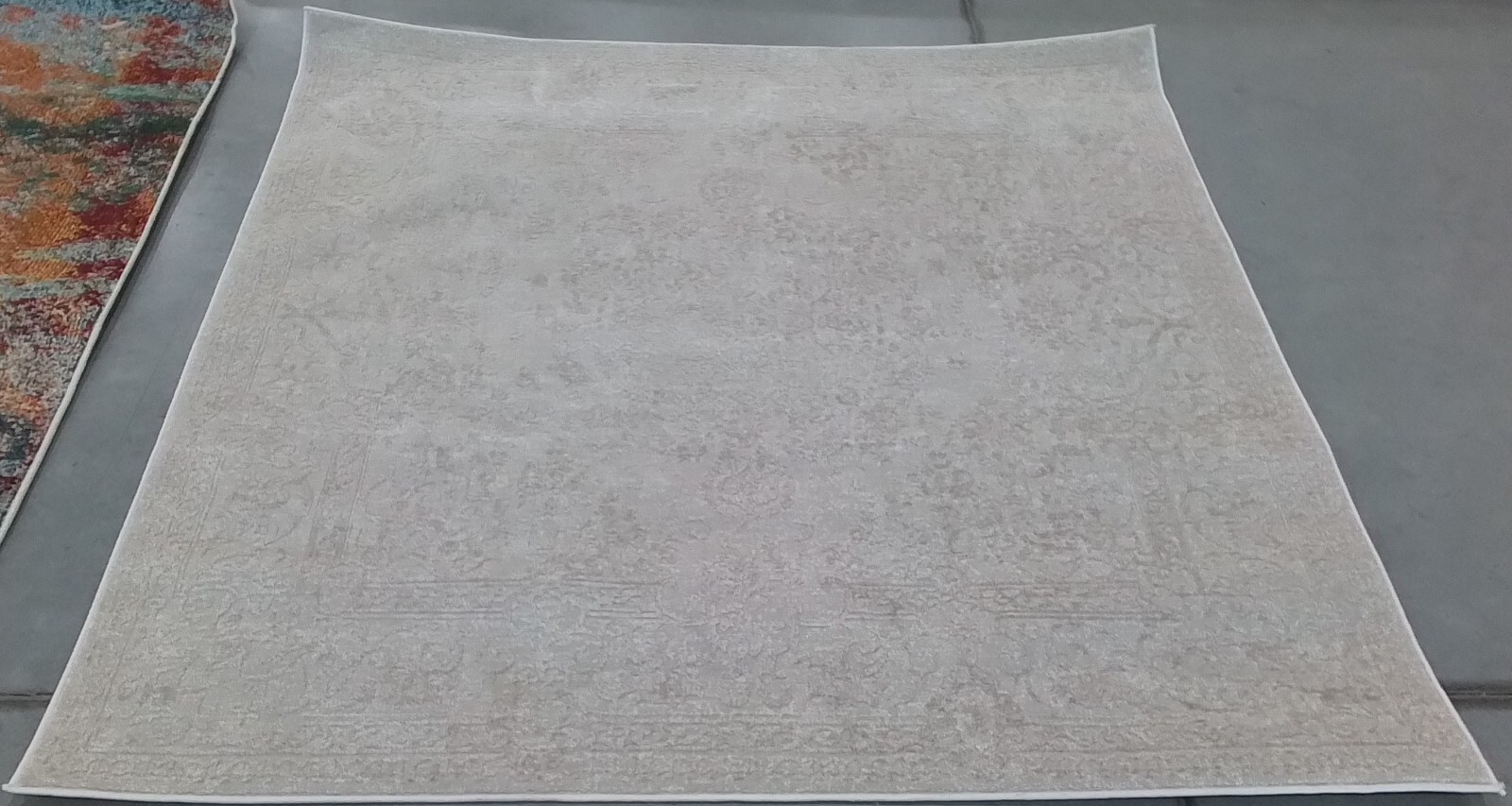 CREME / IVORY 5′-0″ x 5′-0″ Flaw in Rug, Reduced Price 1172768906 RFT664D-5SQ