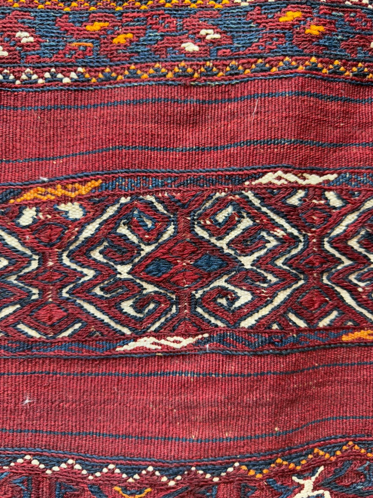 Vintage Fabulous Hand Woven Afghan Wool Weaving Kilim Rug Floor Area 126×164 Cm