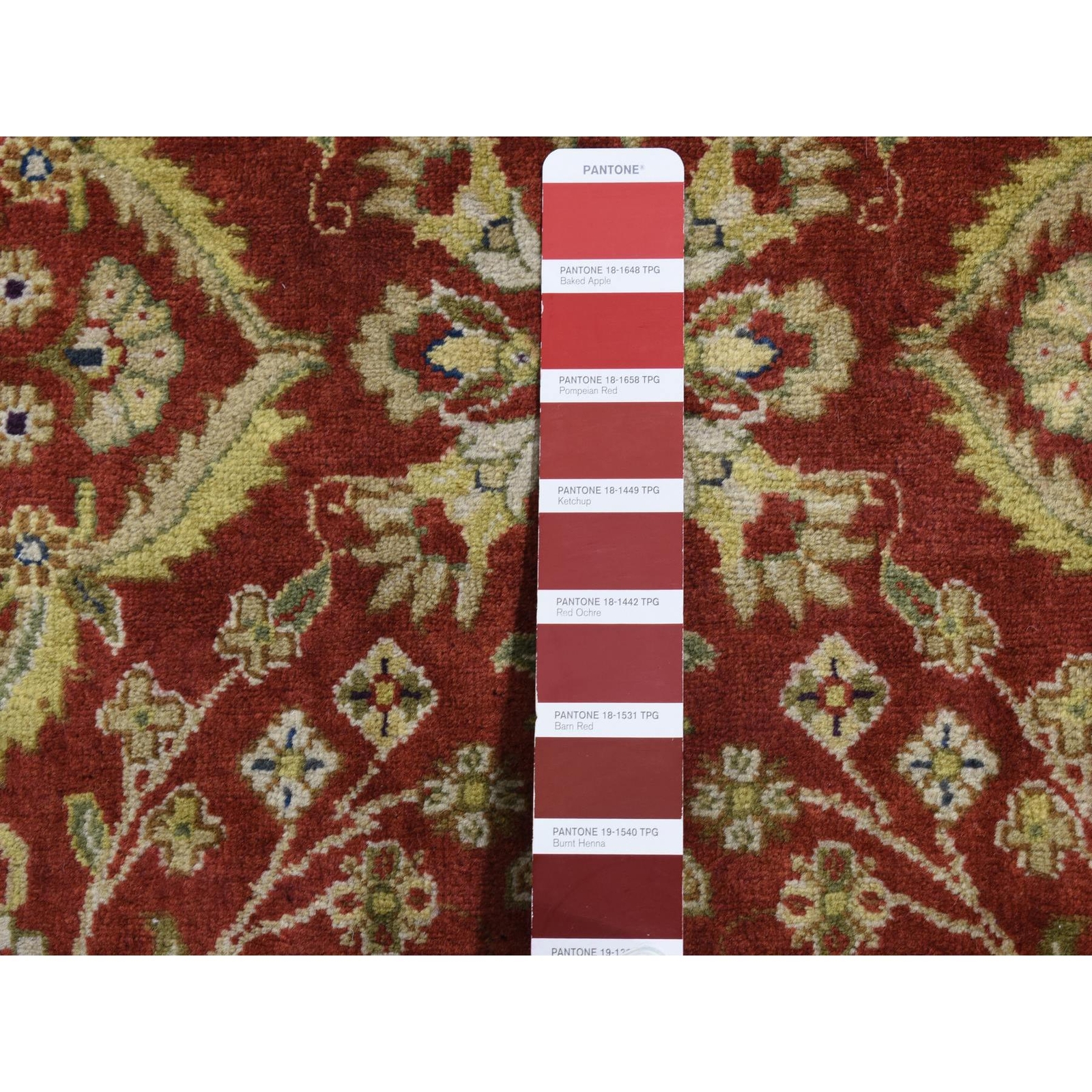 2’4″x11’5″ Barn Red Kishoon Revival Wool Hand Knotted 300 KPSI Runner Rug R87305