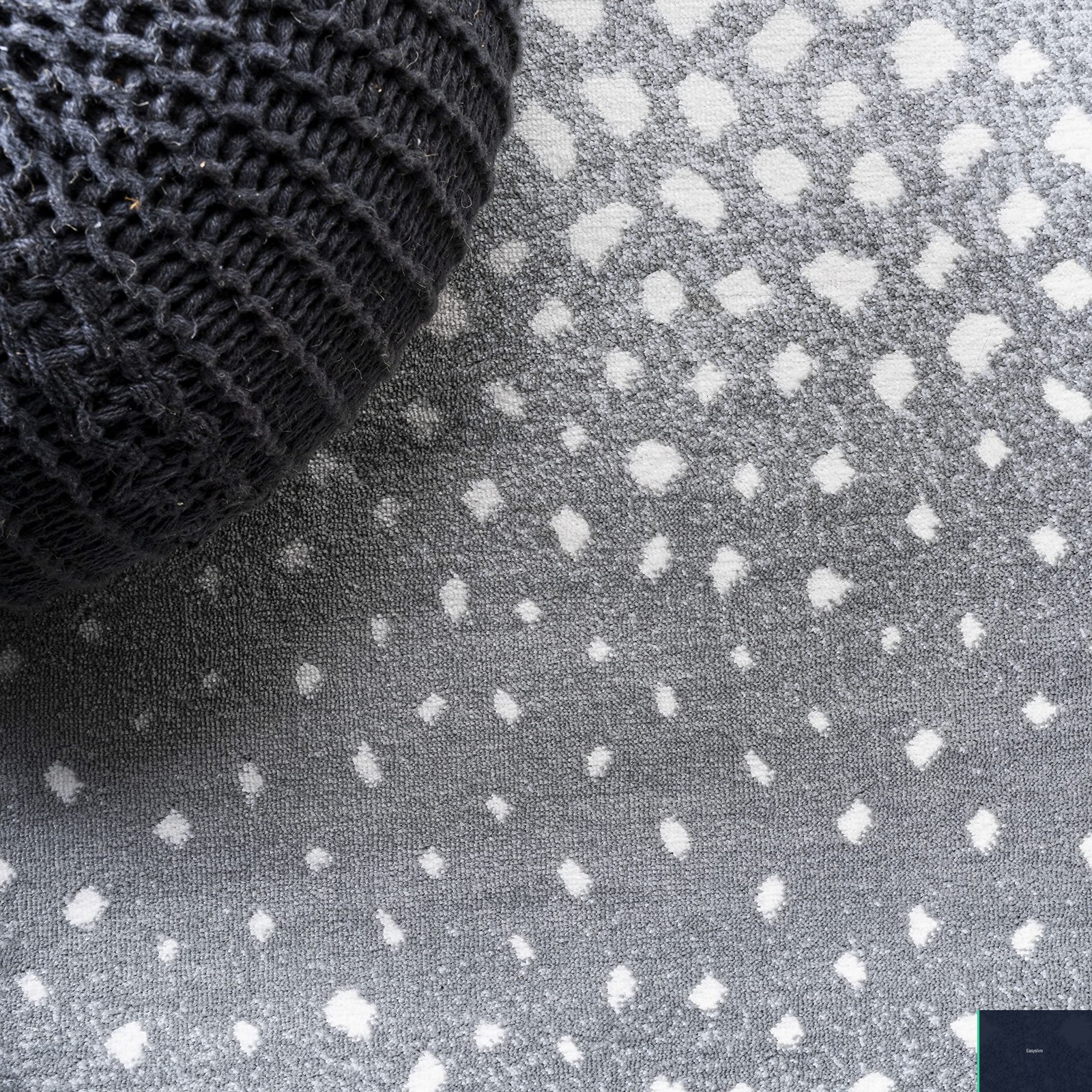 Area Rug Antelope Modern Animal Print Gray 3′ x 5′ Pet Friendly Stain Resistant
