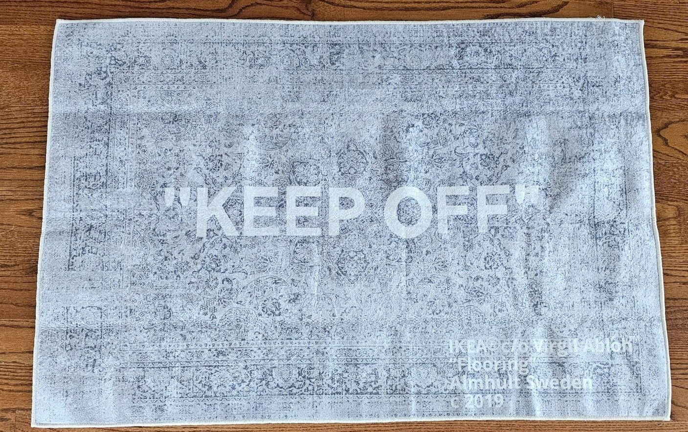 80x120cm Keep Off, Cool Rug, Gry White, Keep Off, Keep Off Rug, Fashion Rug NWOT
