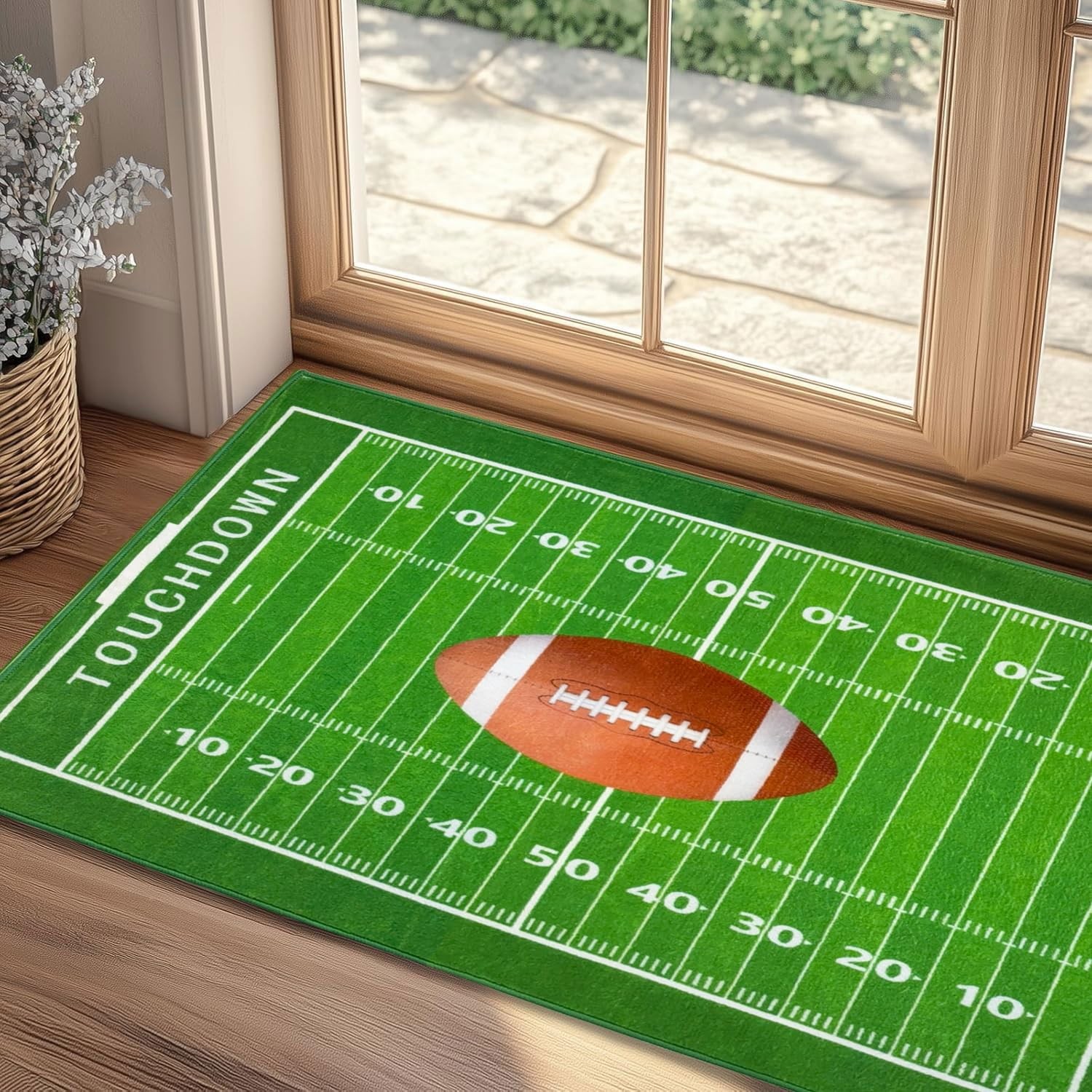 Football Field 2×3 Rug for Boys Bedroom Sports Rugs for Boys Room Decor, Soft…