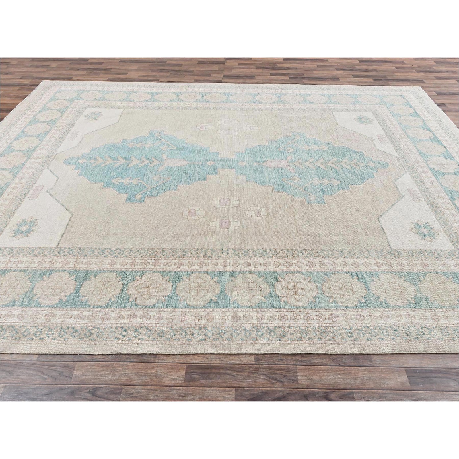 9’10″x13’8″ Irish Brown Anatolian Village Design Hand Knotted Pure Wool Rug 2679