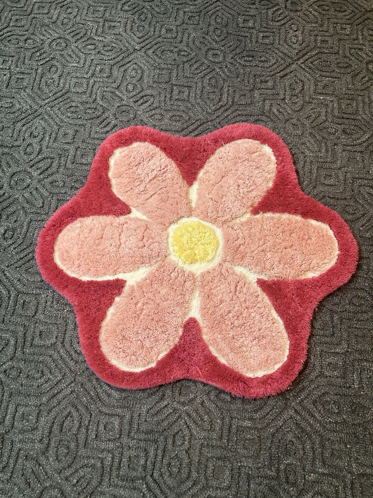 Pink Flower No Slip Rug for Bedroom Girls Size 32″ x 27″ NEW WITH TAGS CUTE!!