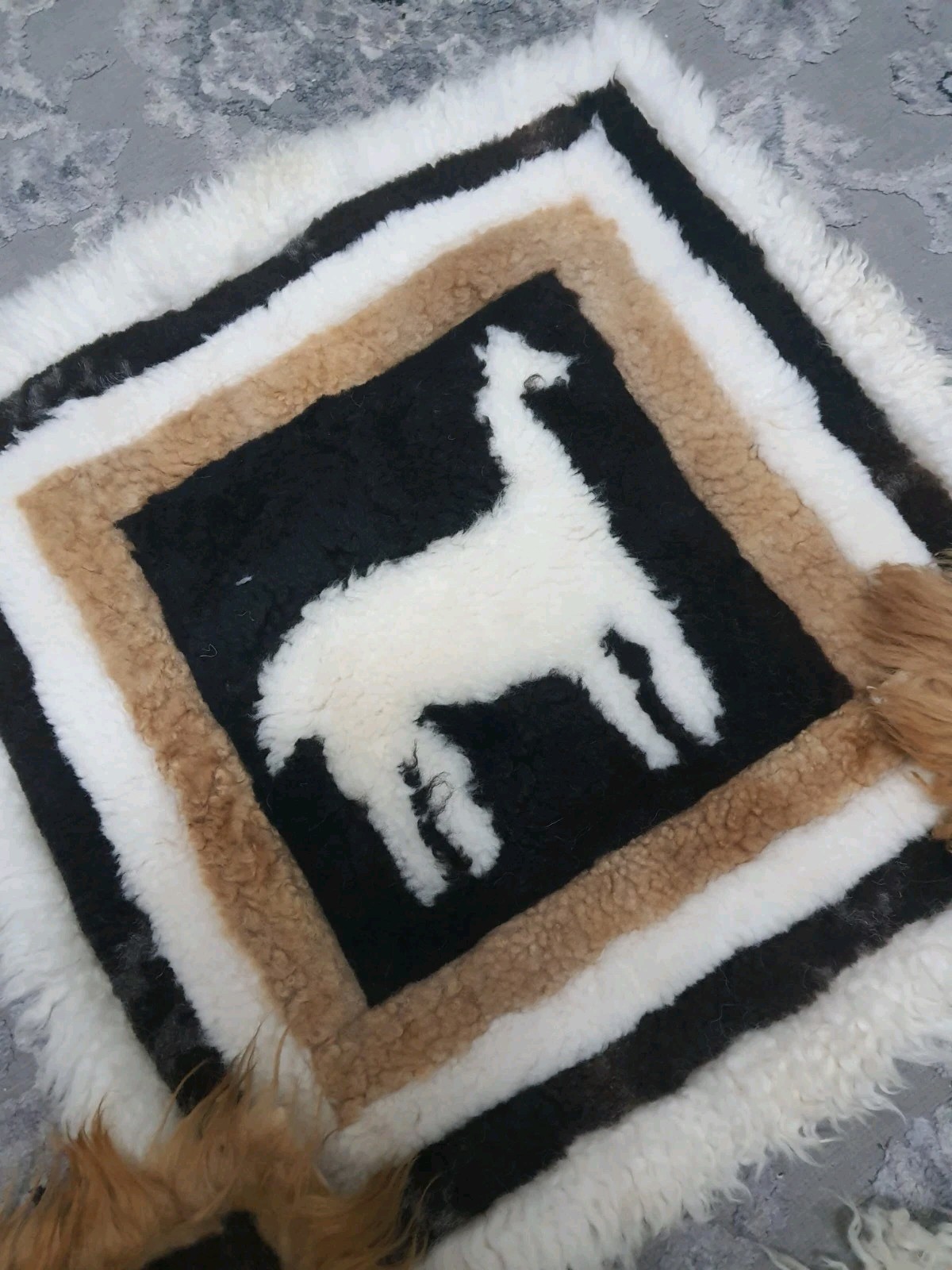 Alpaca Fur Square Rugs