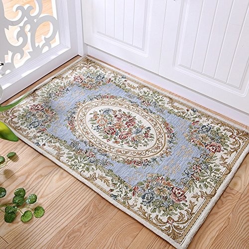 Home Decor Collection Rustic Floral Door Mat Luxury Soft Modern Floor Rugs