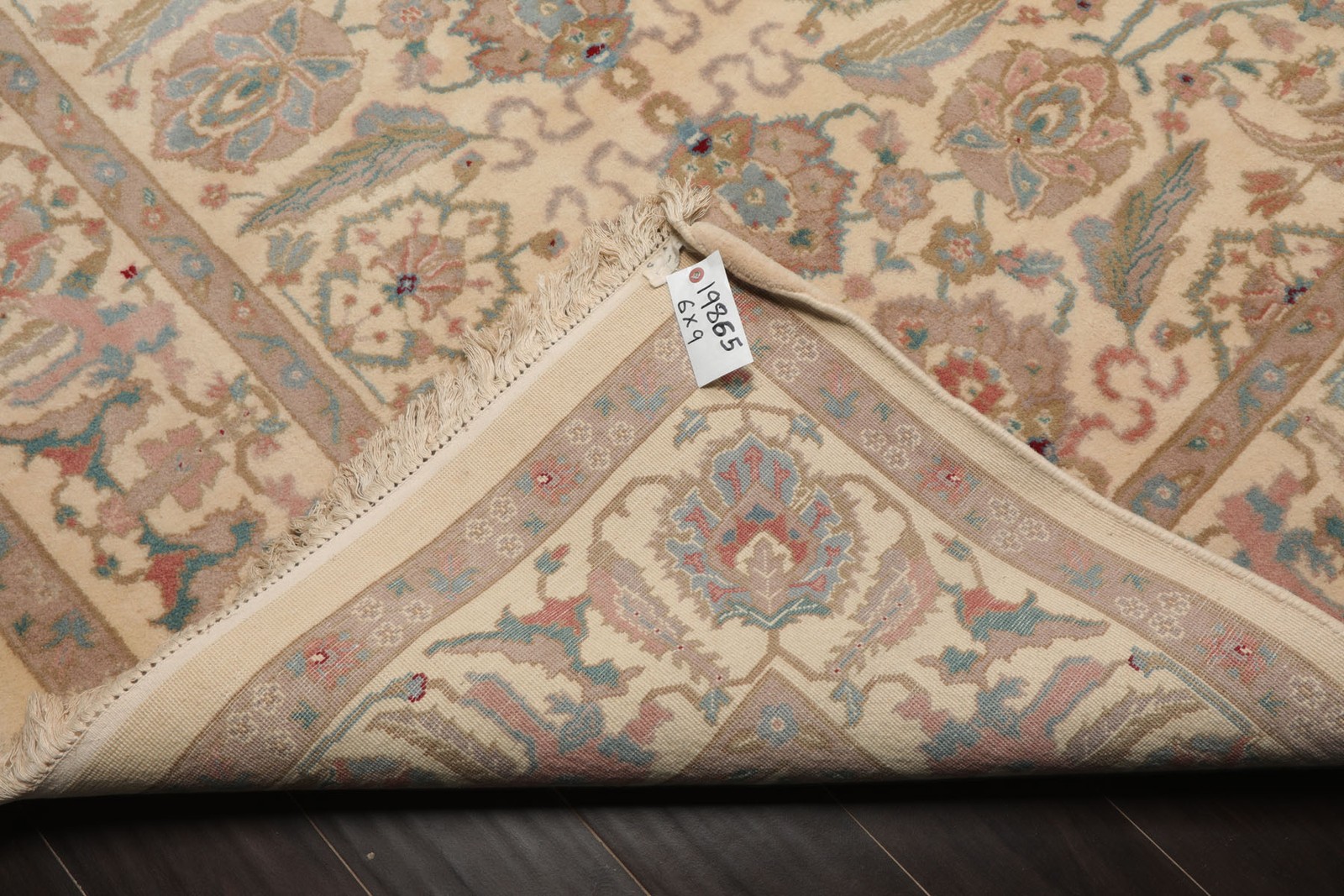 6×9 Hand Knotted New Zealand Wool Ivory Oushak Arts & Crafts Plush Pile Rug
