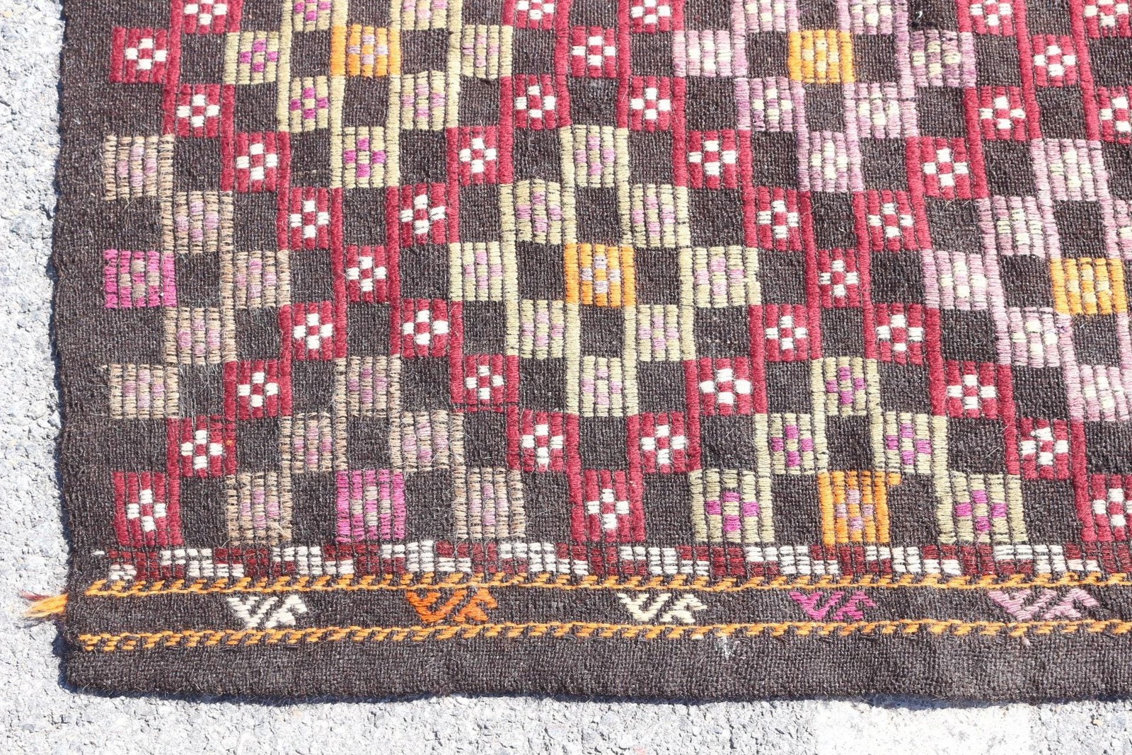 5,5×9,4 ft Vintage Rug, Turkish Large Rug, Red Brown Floral Wool Rug