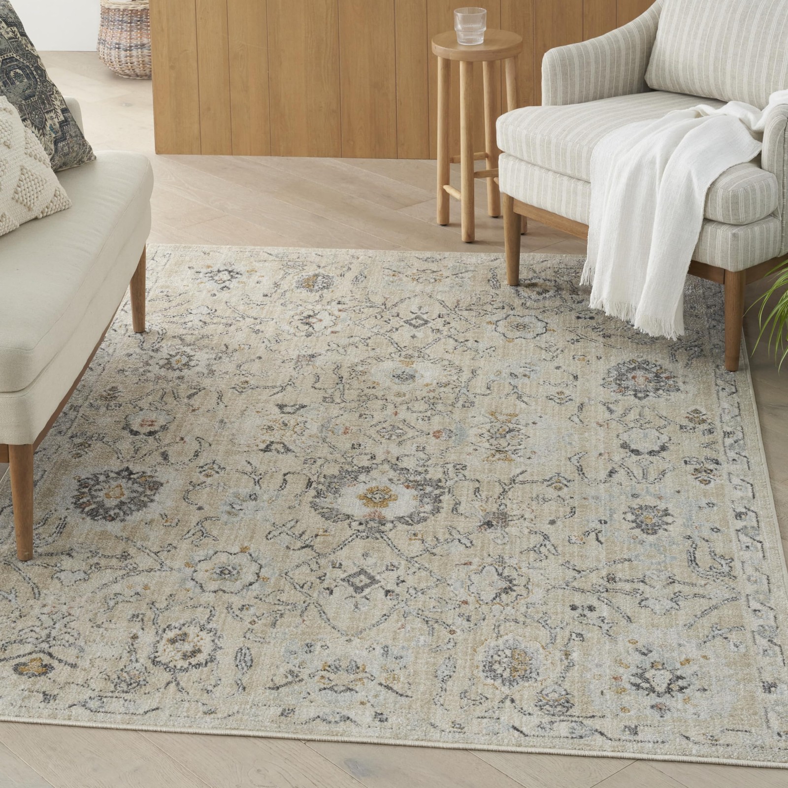 Nourison Home Oushak Cream 5’5″ x 7’3″ Area Rug