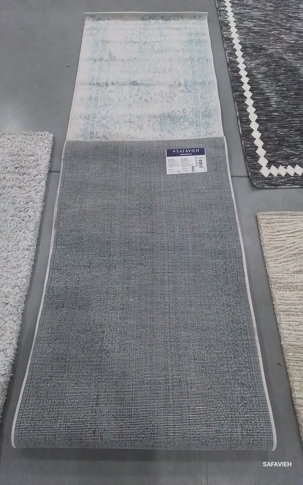 IVORY / LT BLUE 2′-6″ x 12′-0″ Flaw in Rug, Reduced Price 1172775639 ADR109L-212