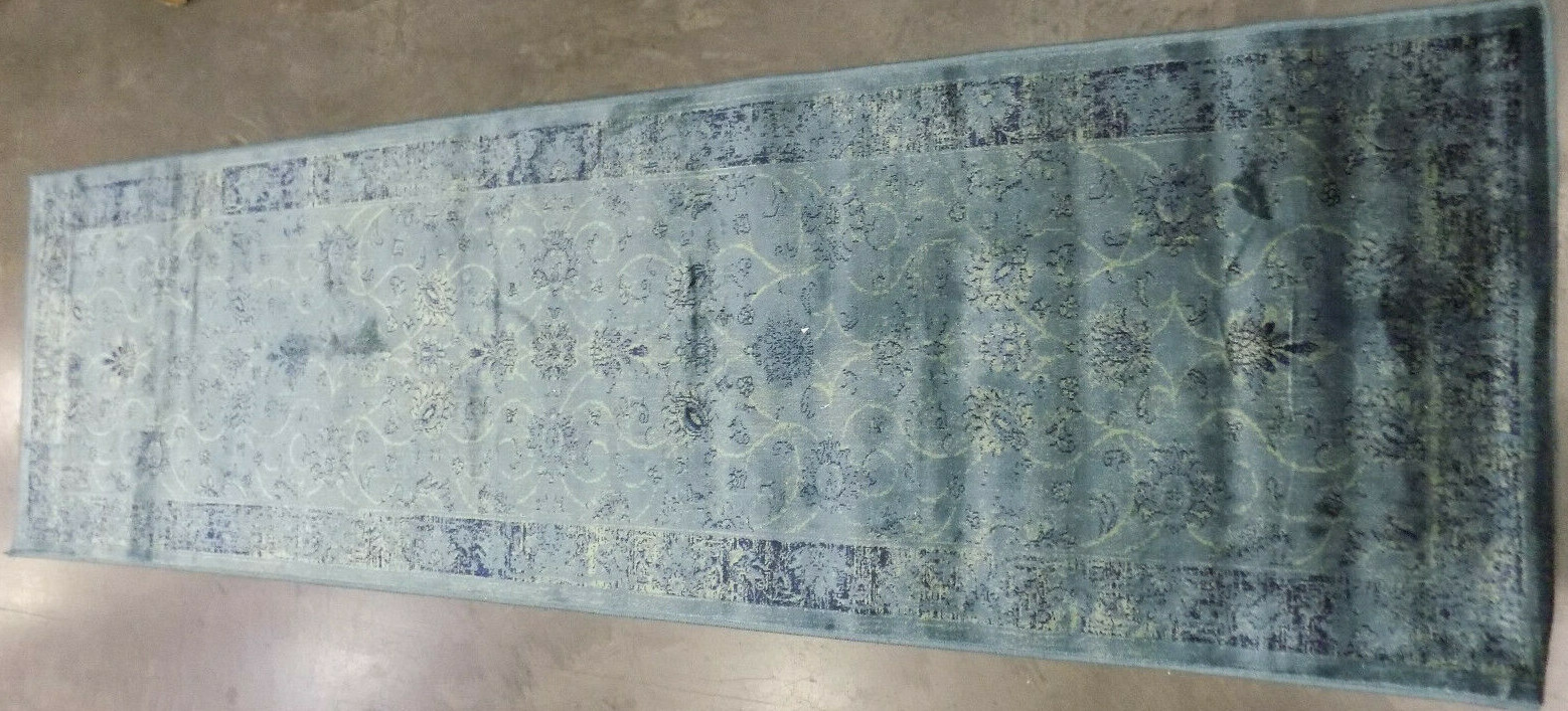 TURQUOISE / MULTI 2′ X 7′ Damaged Rug Reduced Price 1172574756 VTGB117-2220-27