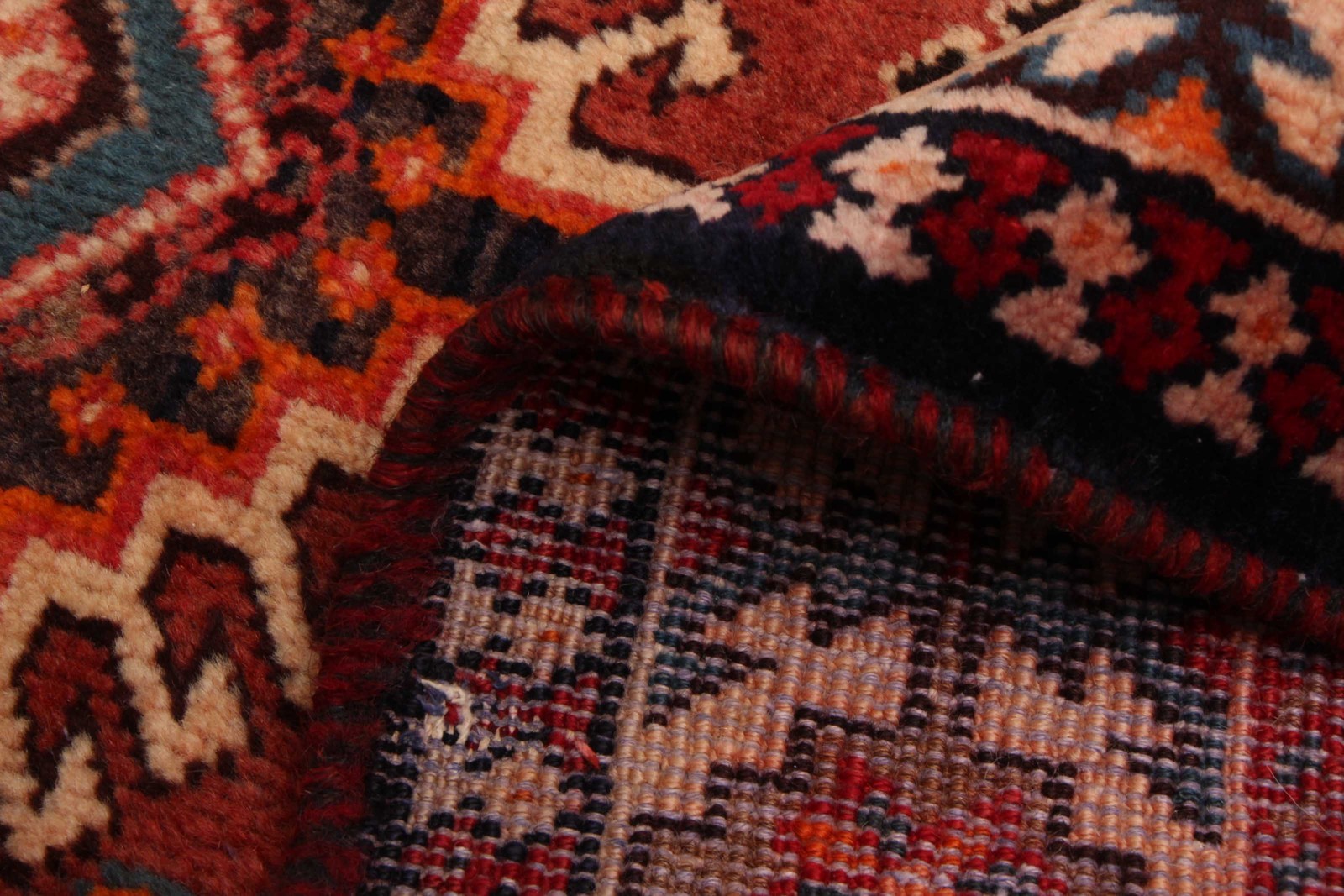 Vintage 3’8″ x 5’4″ Traditional Hand Knotted Vegetable Dye Wool Area Rug