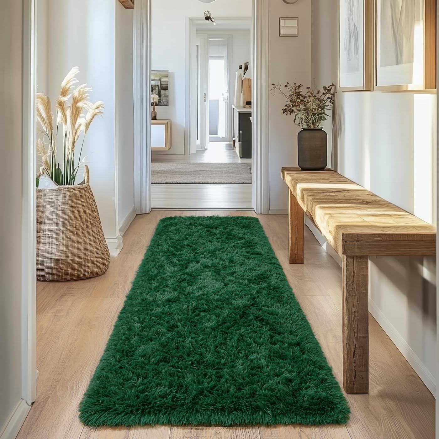 Rezutan Modern Shaggy Area Rug – Super Soft Fluffy Non-Slip Living Room Bedroom