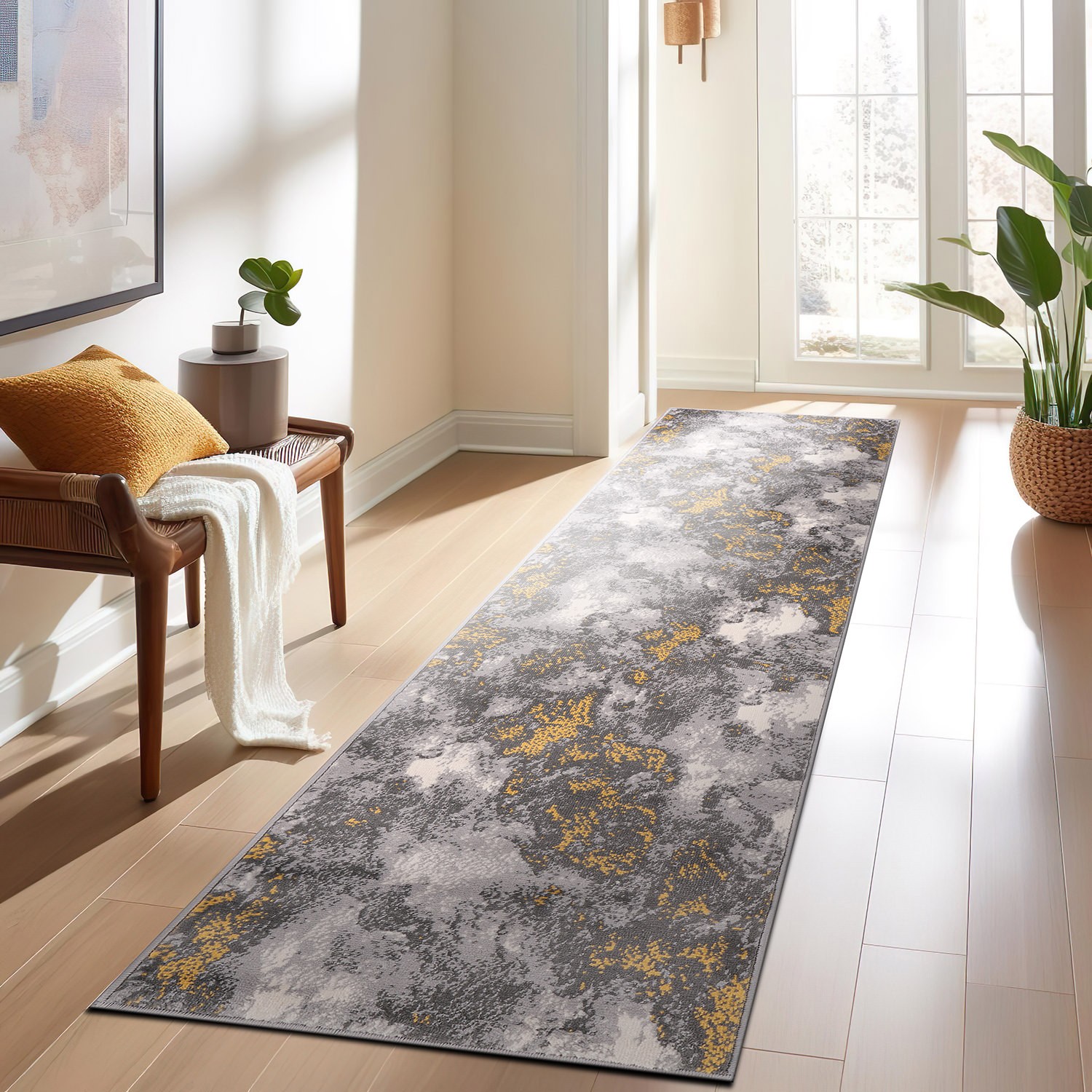 Rugshop Hallway Runner Rug Rio Modern Abstract Rug Kitchen Carpet Runner 2×7 Rug